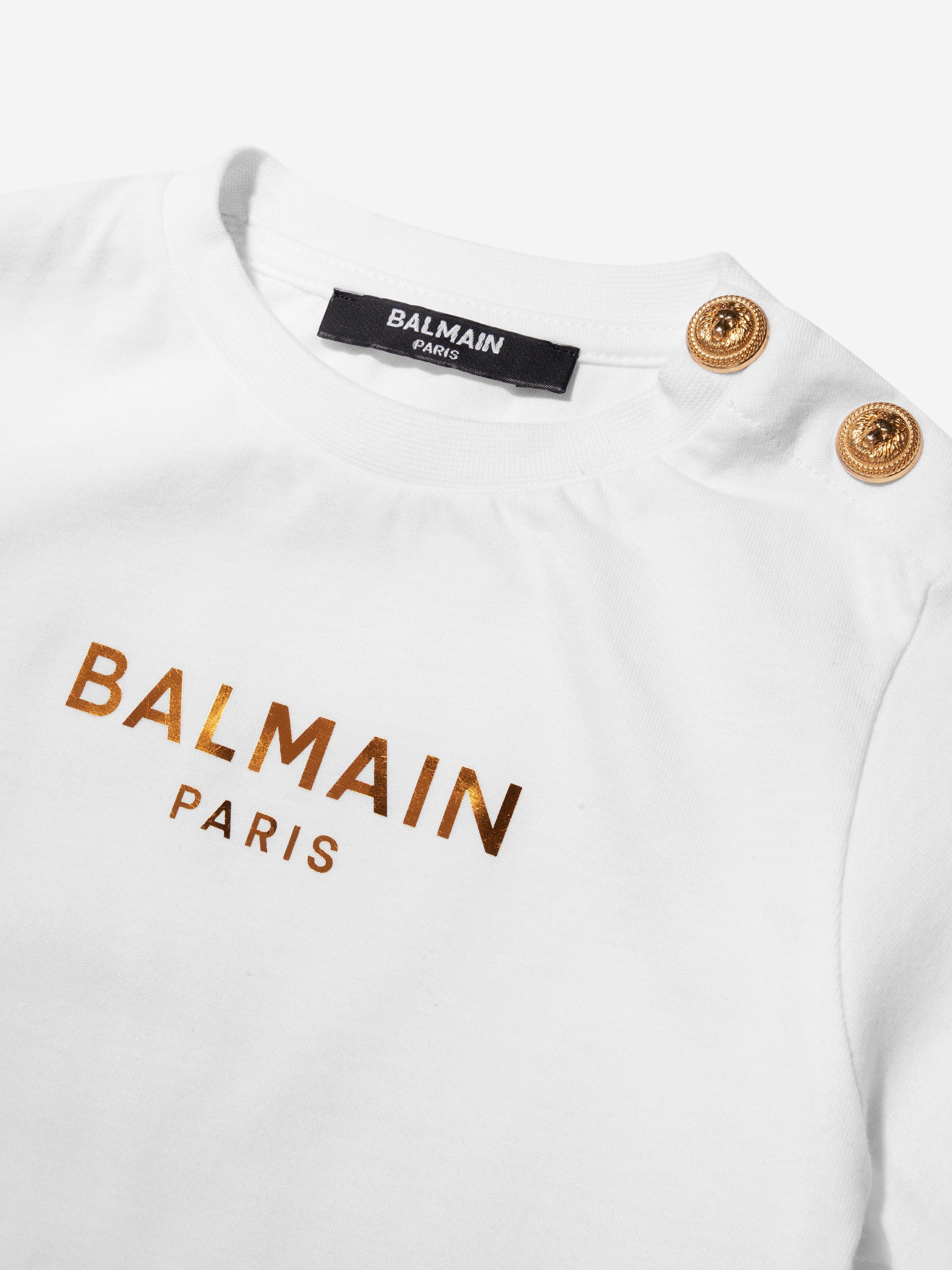 Balmain Baby Logo T-Shirt in White