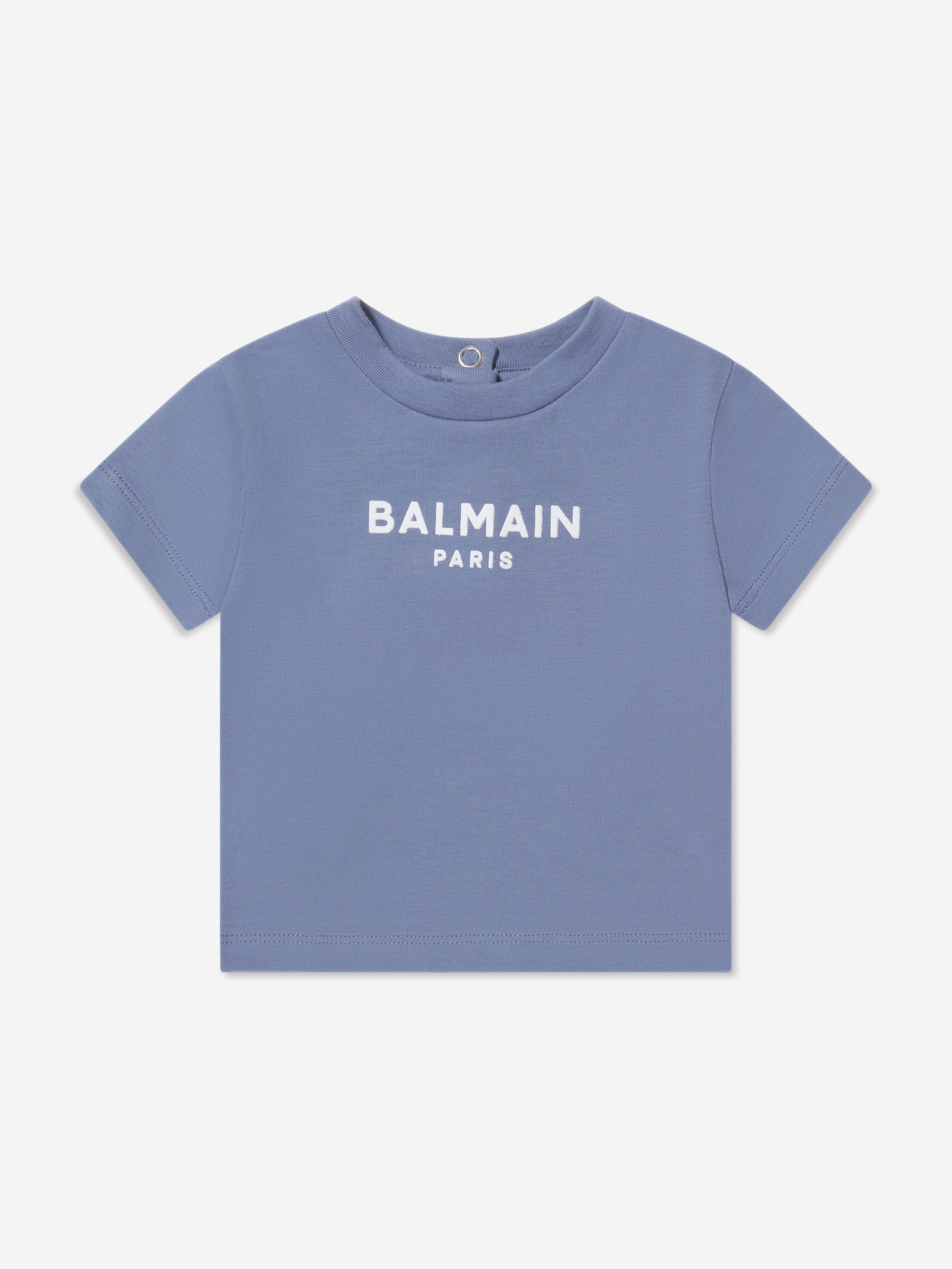 Balmain Baby Boys Logo T-Shirt in Blue