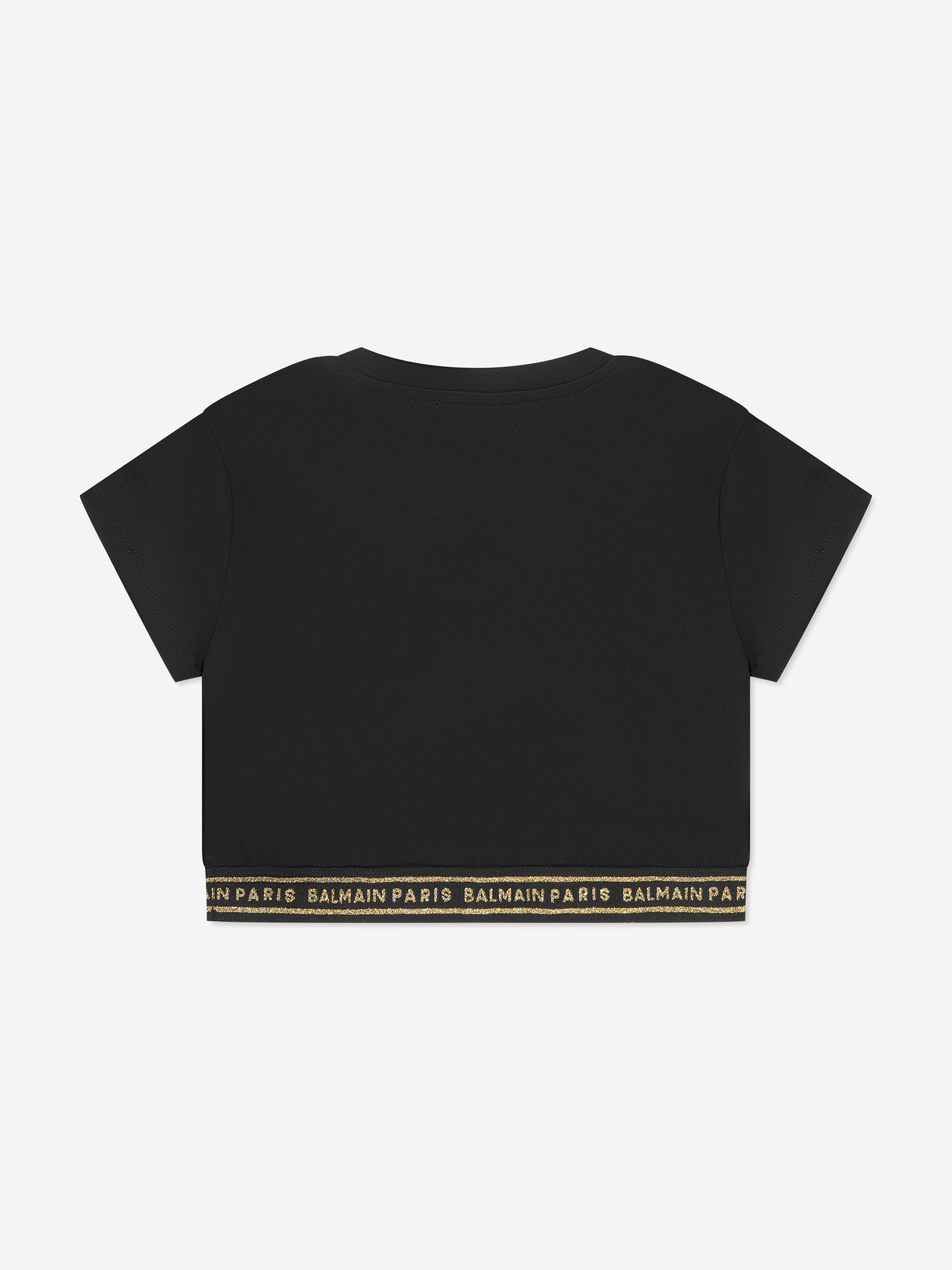 Balmain Girls Logo T-Shirt in Black