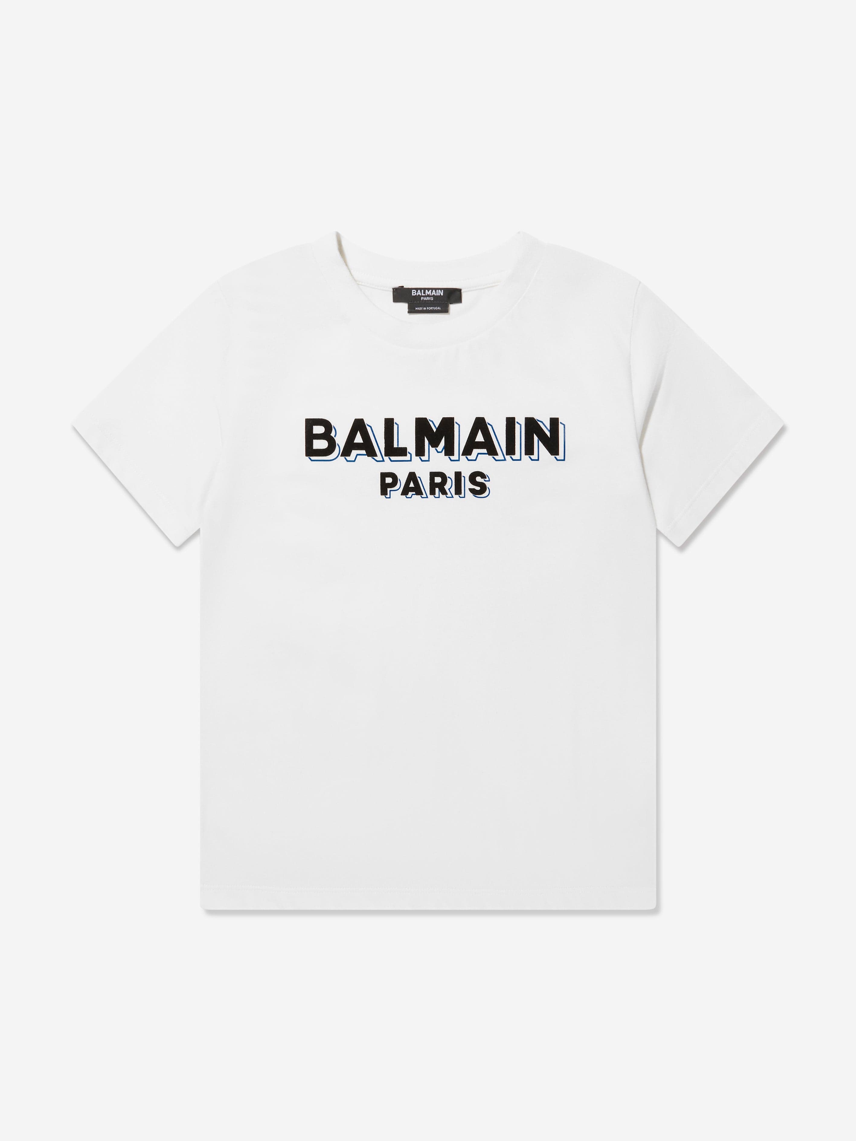 Balmain Boys Logo T-Shirt in Ivory