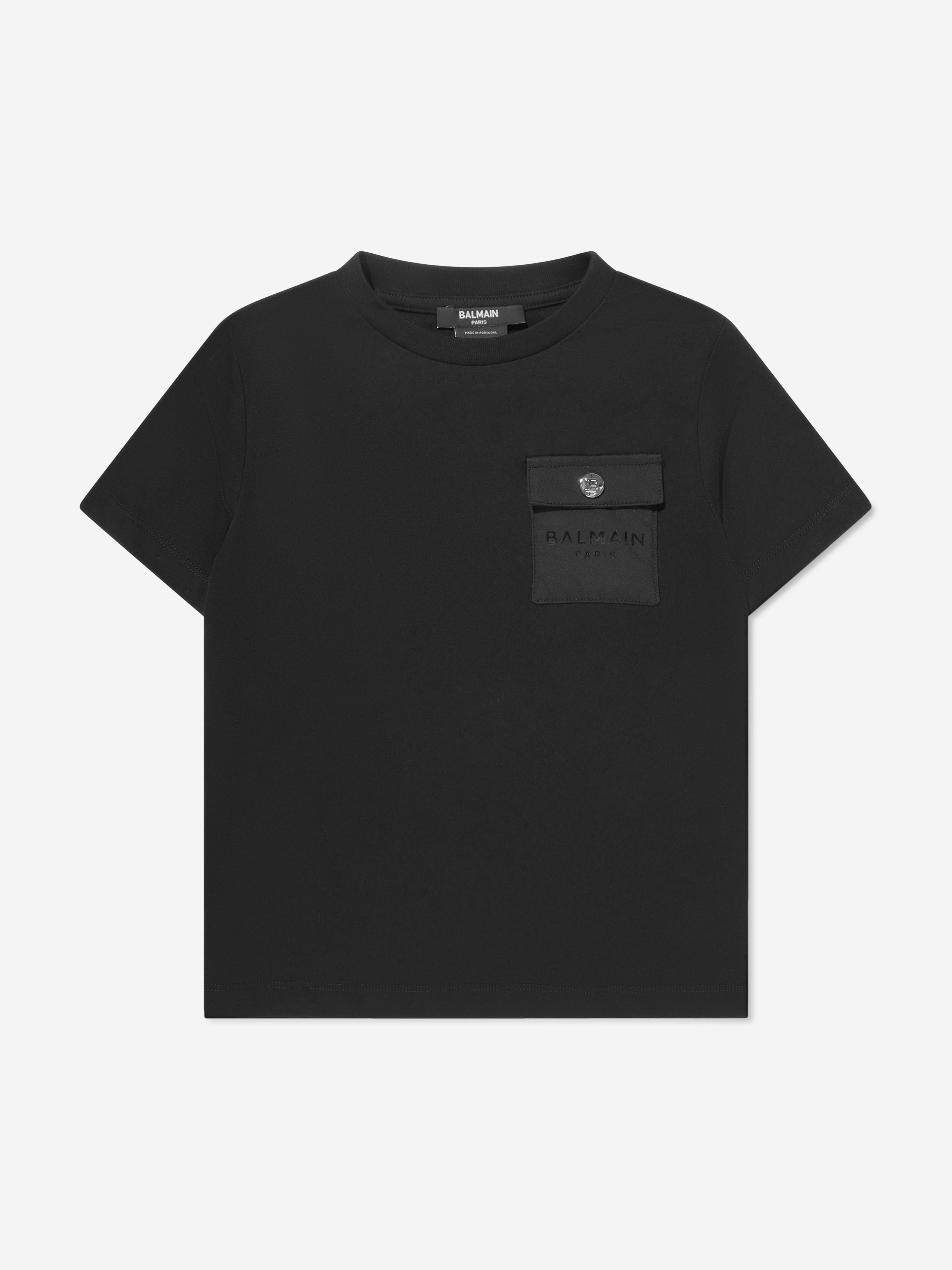 Balmain Boys Logo T-Shirt in Black