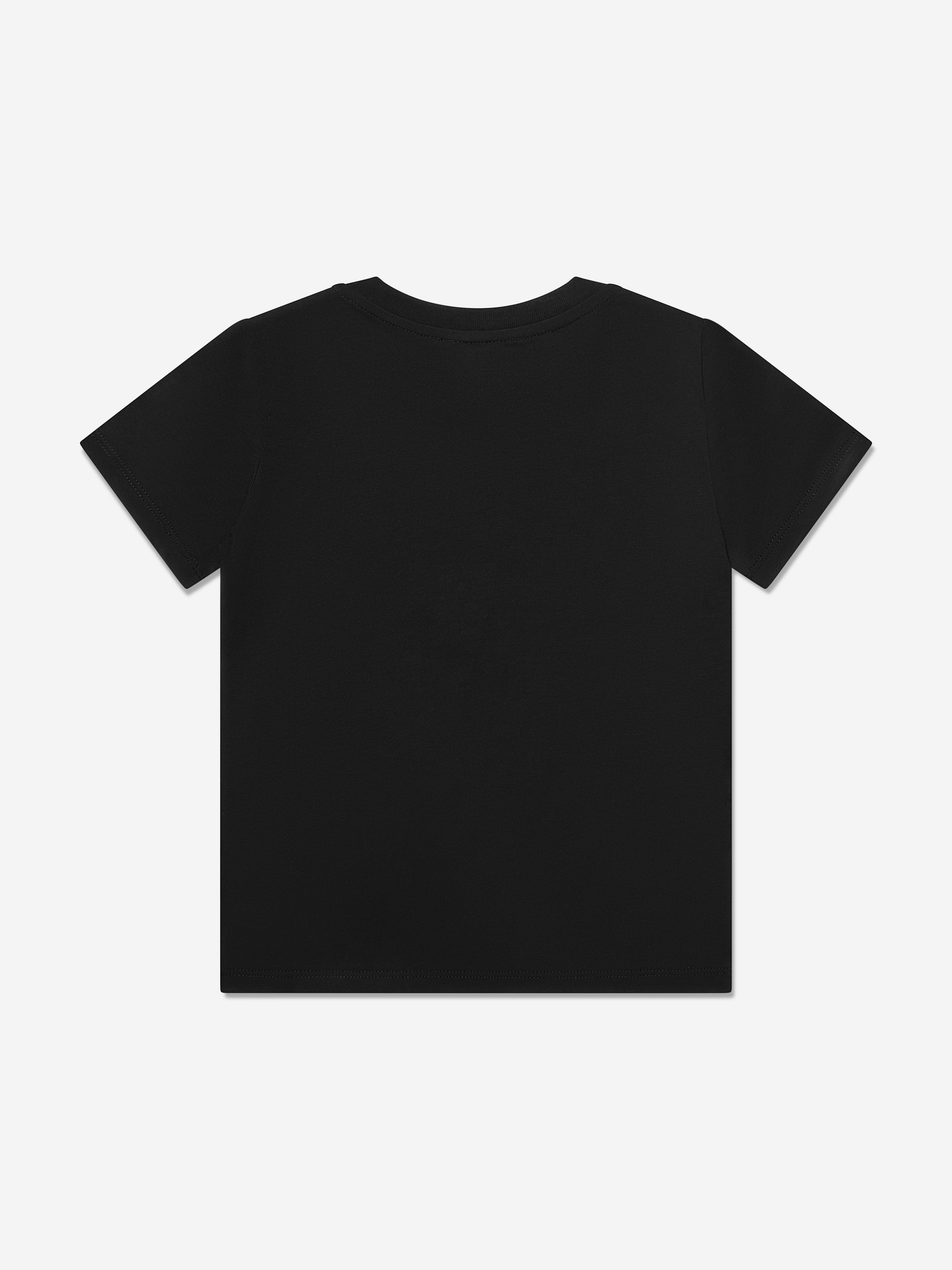 Balmain Boys Logo Print T-Shirt in Black