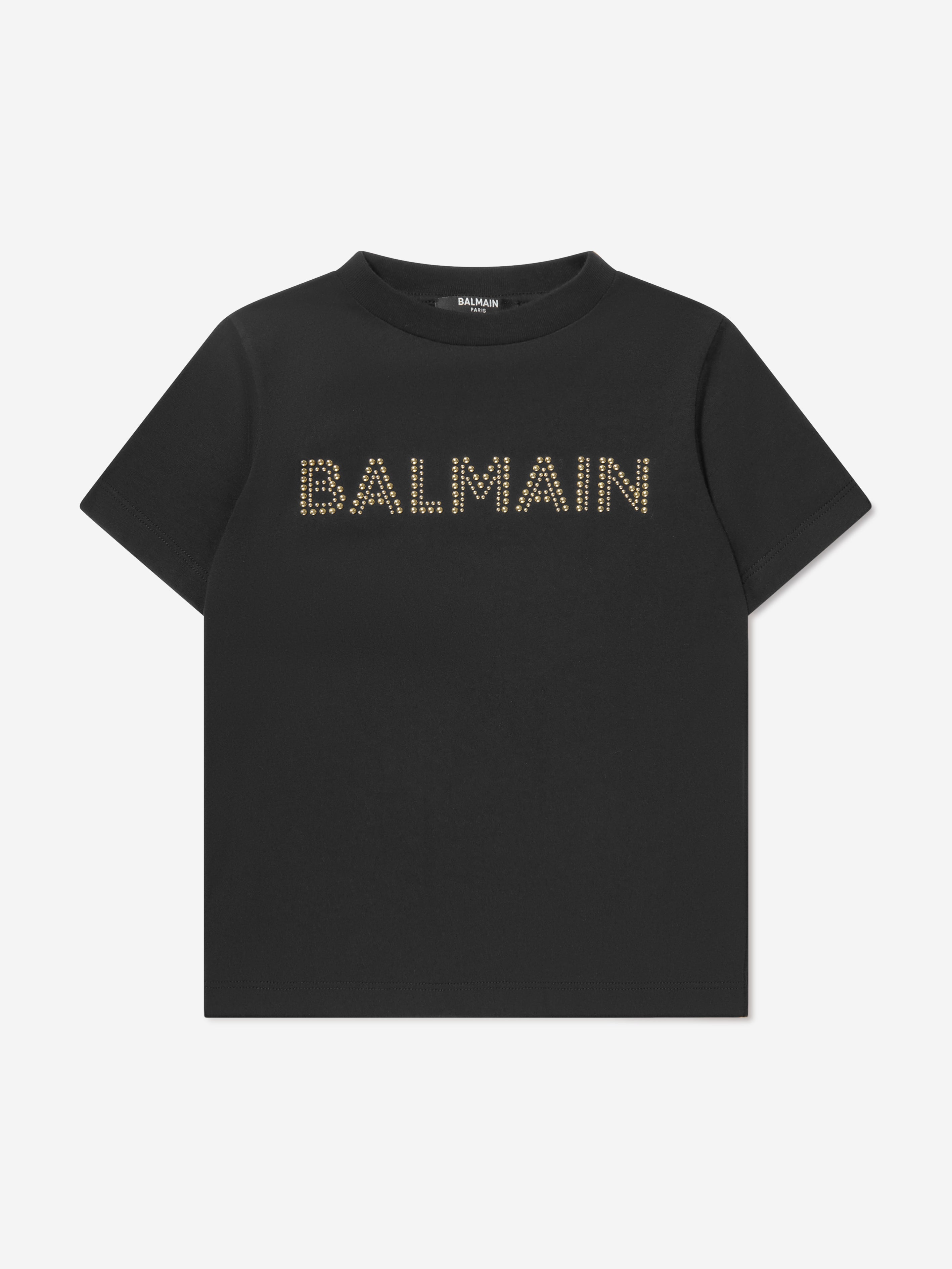 Balmain Boys Logo T-Shirt in Black