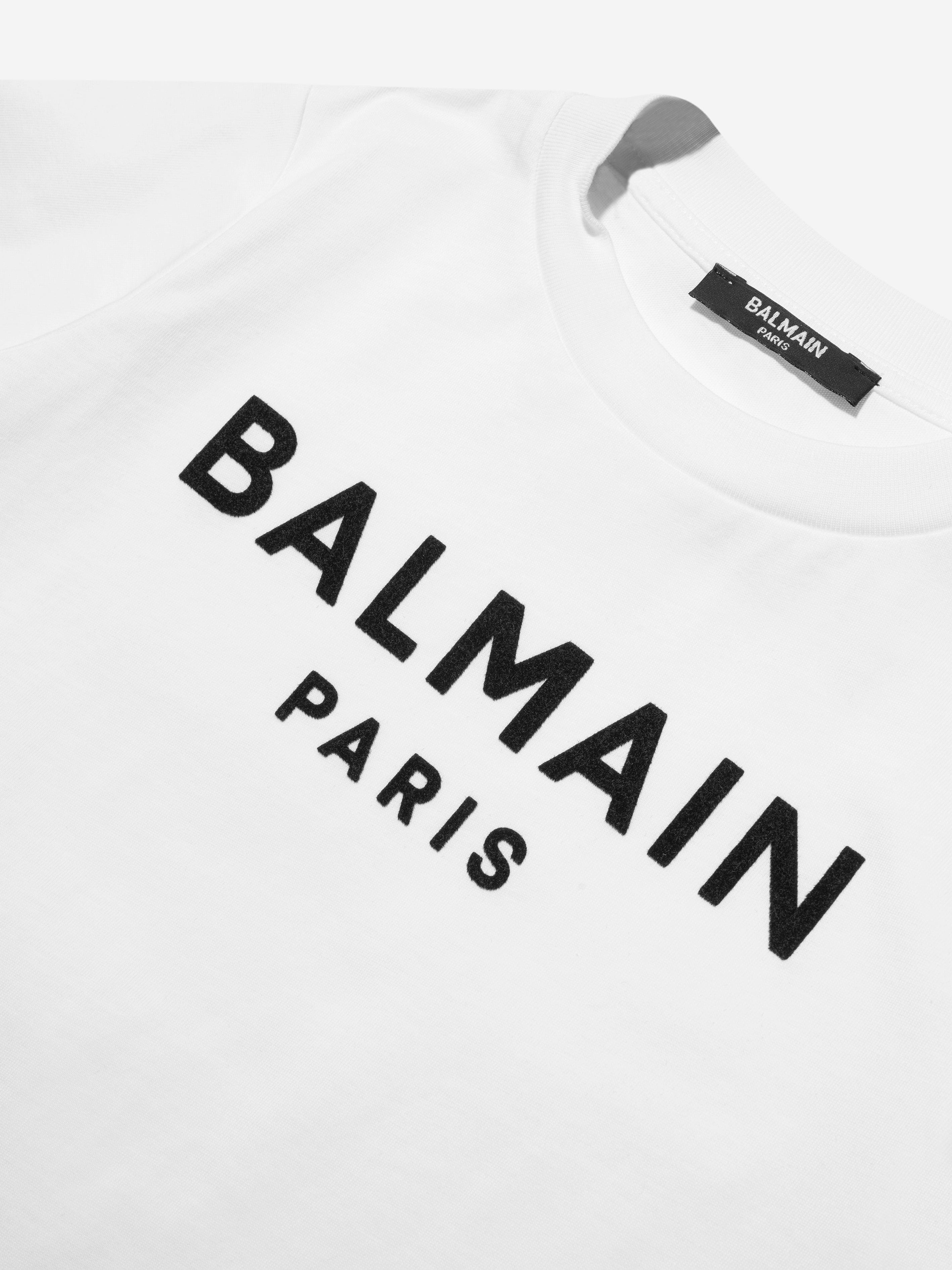 Balmain Boys Logo T-Shirt in White