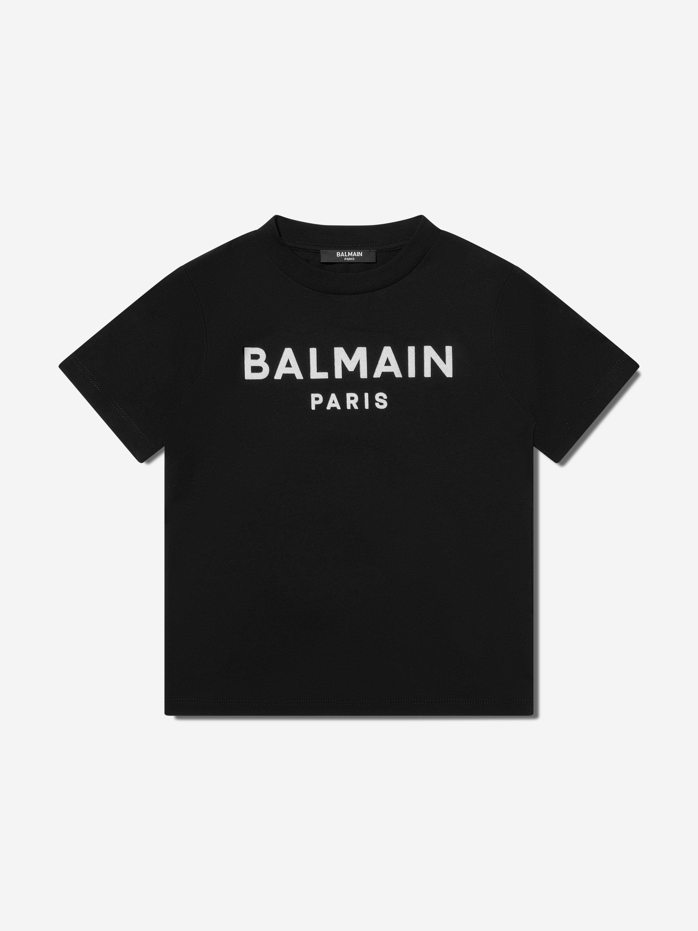 Balmain Boys Logo T-Shirt in Black