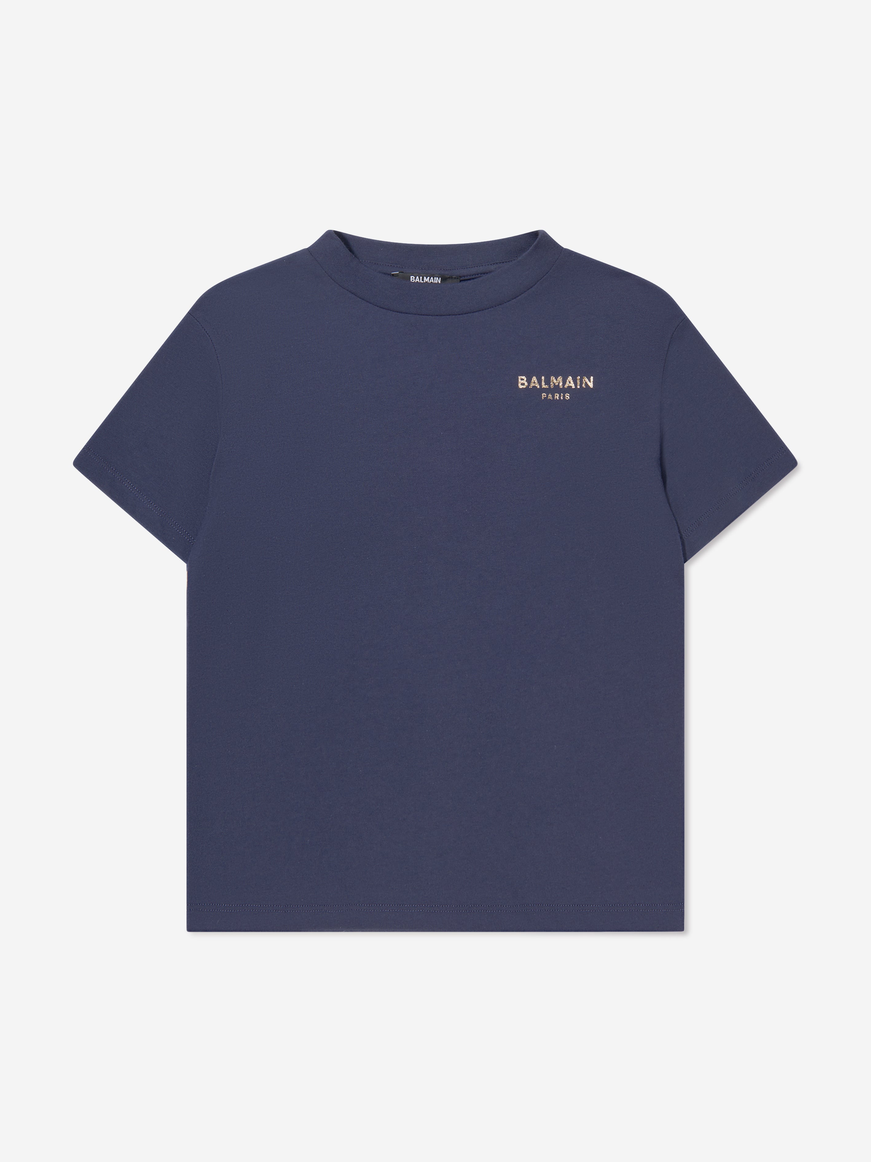 Balmain Boys Logo T-Shirt in Navy