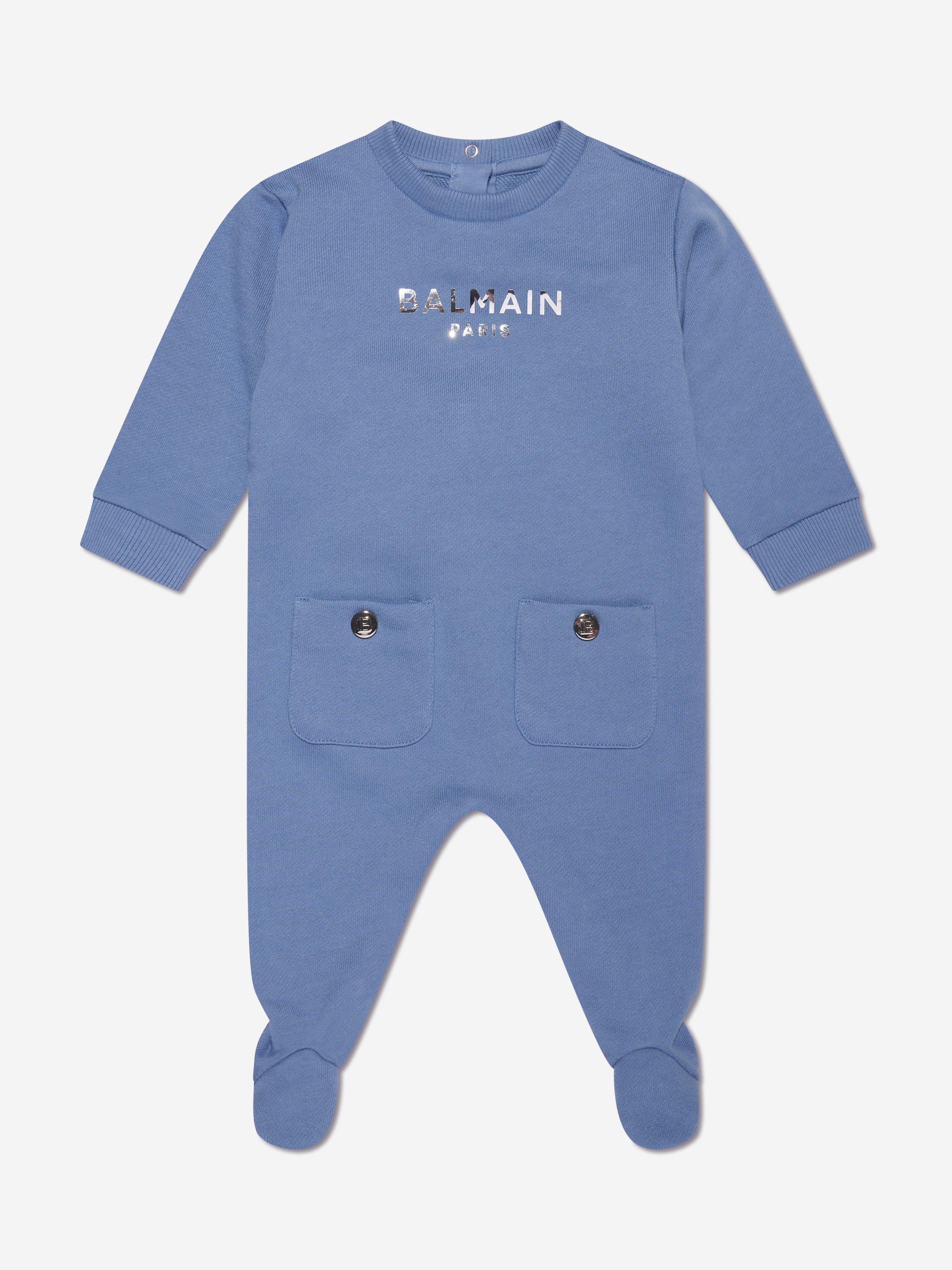 Balmain Baby Boys Babygrow Gift Set in Blue