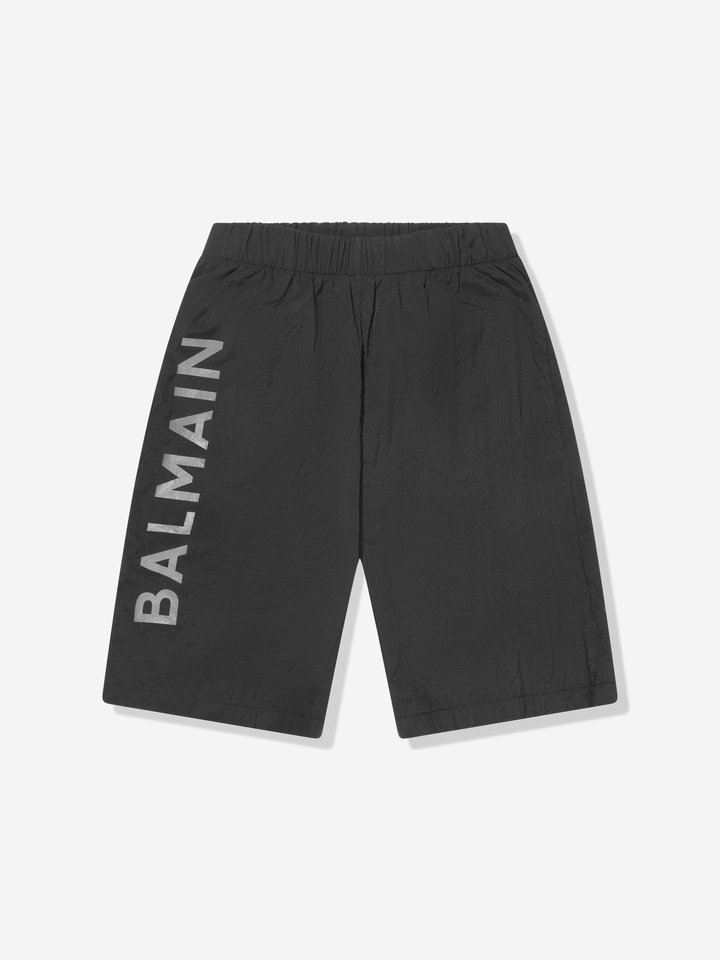 Balmain Boys Logo Swim Shorts in Black