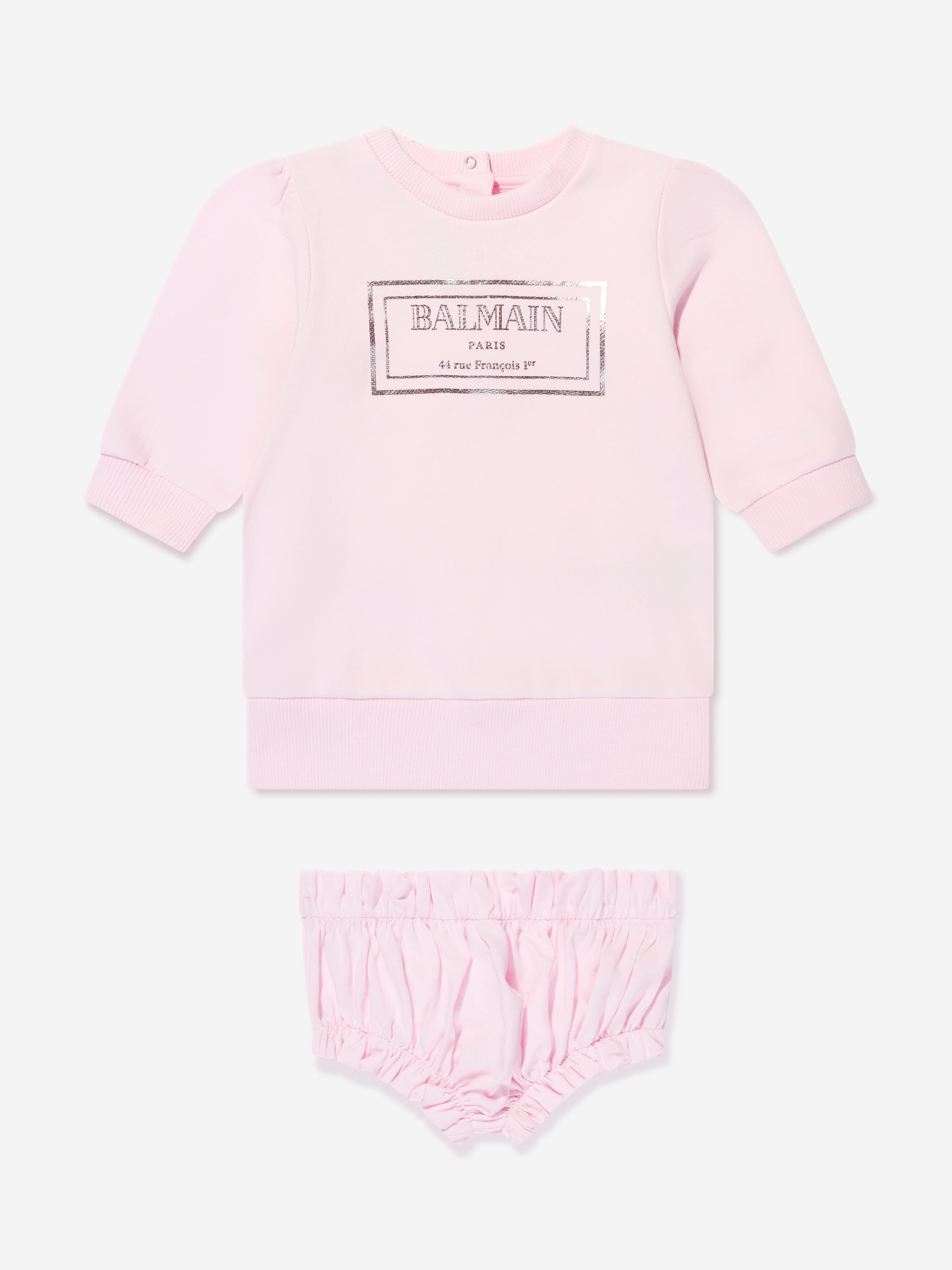 Balmain Baby Girls Sweater Dress in Pink