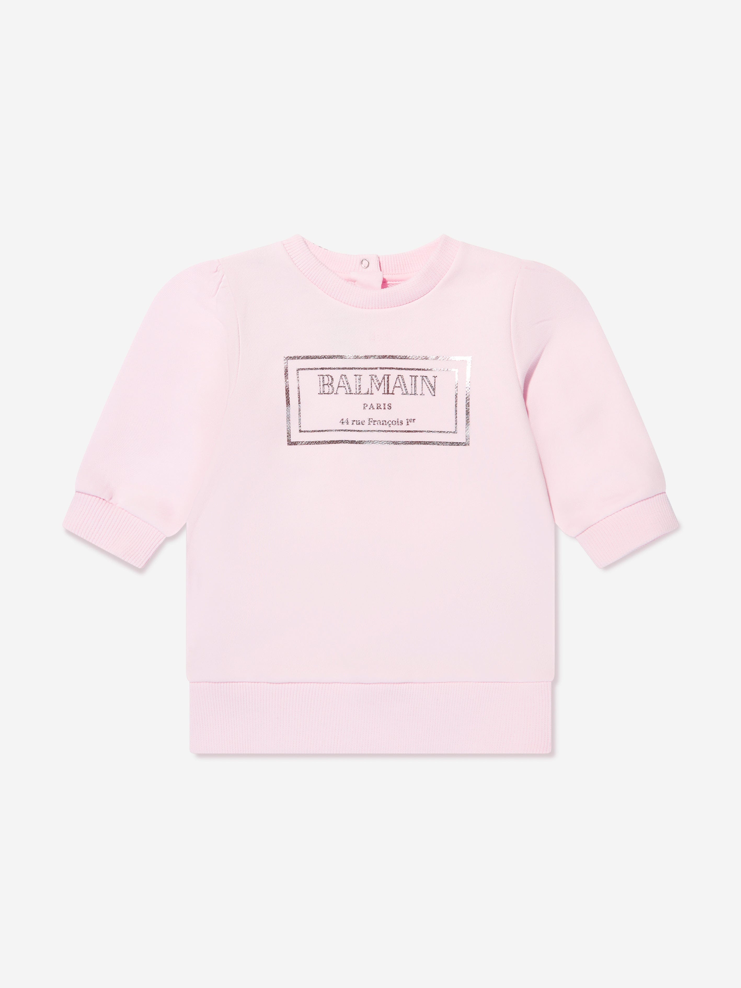 Balmain Baby Girls Sweater Dress in Pink