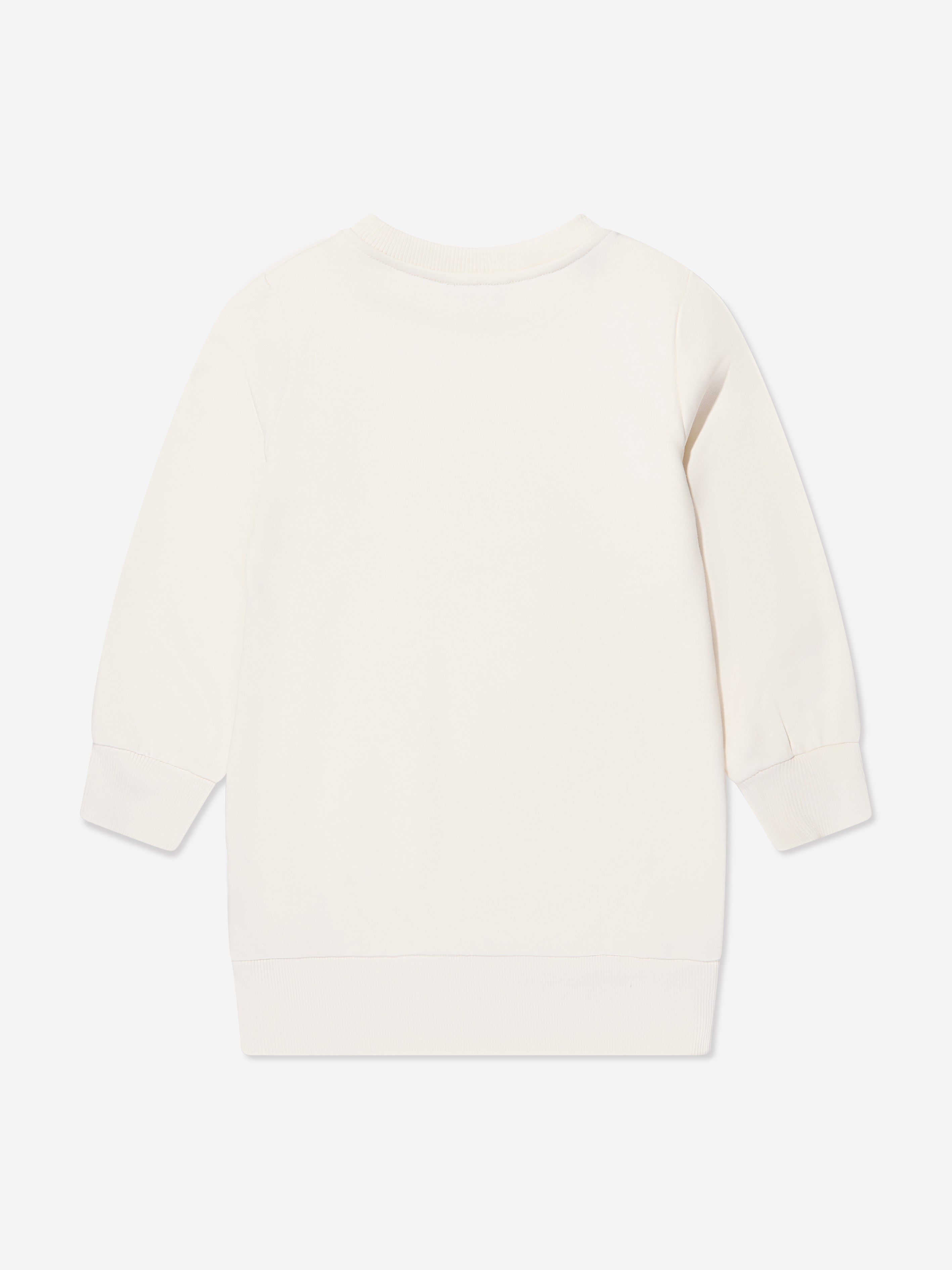 Balmain Girls Logo Sweater Dress in Ivory