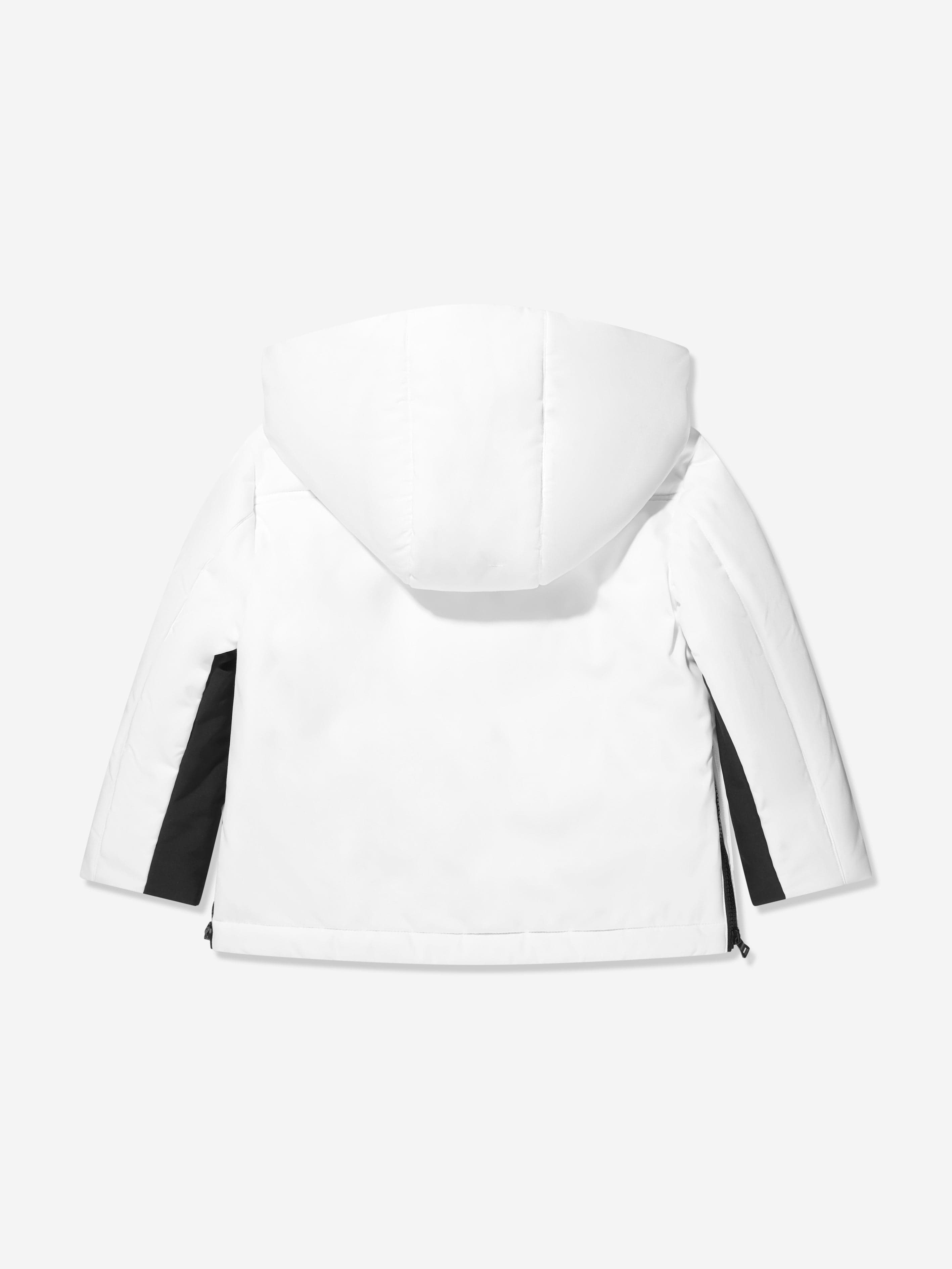 Balmain Kids Logo Ski Jacket in White