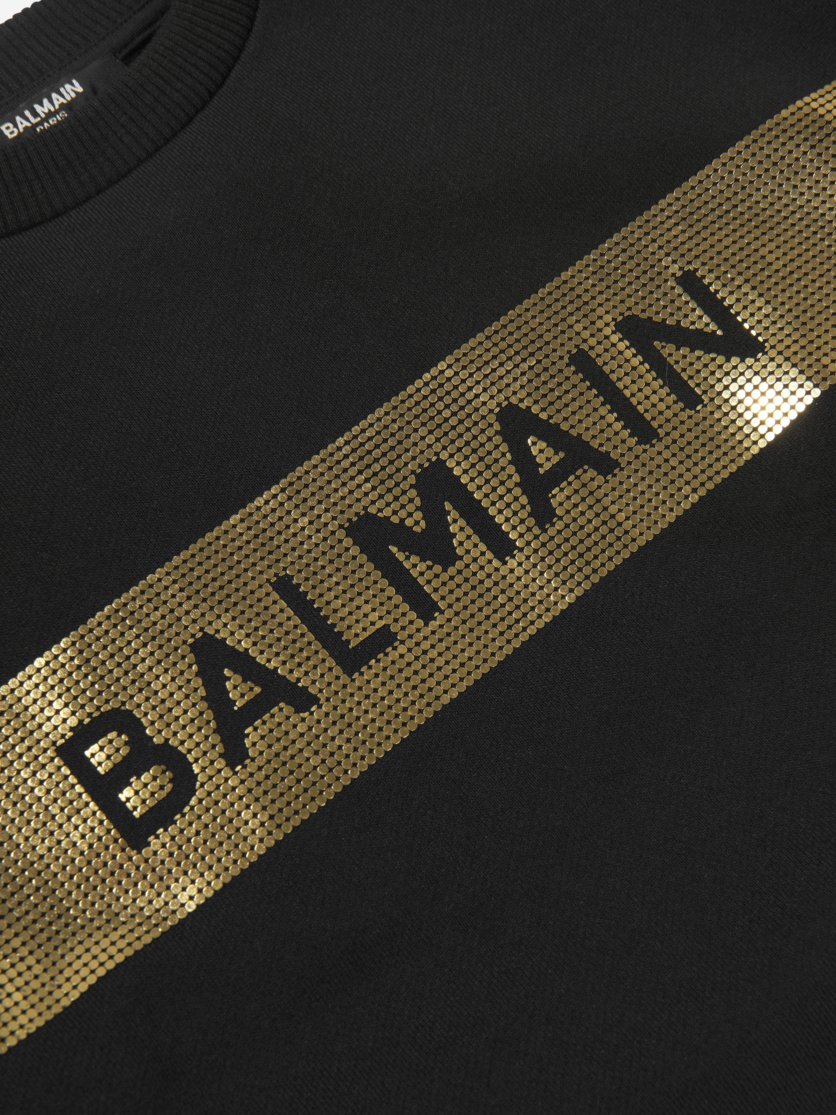 Balmain Kids Logo Sweatshirt in Black