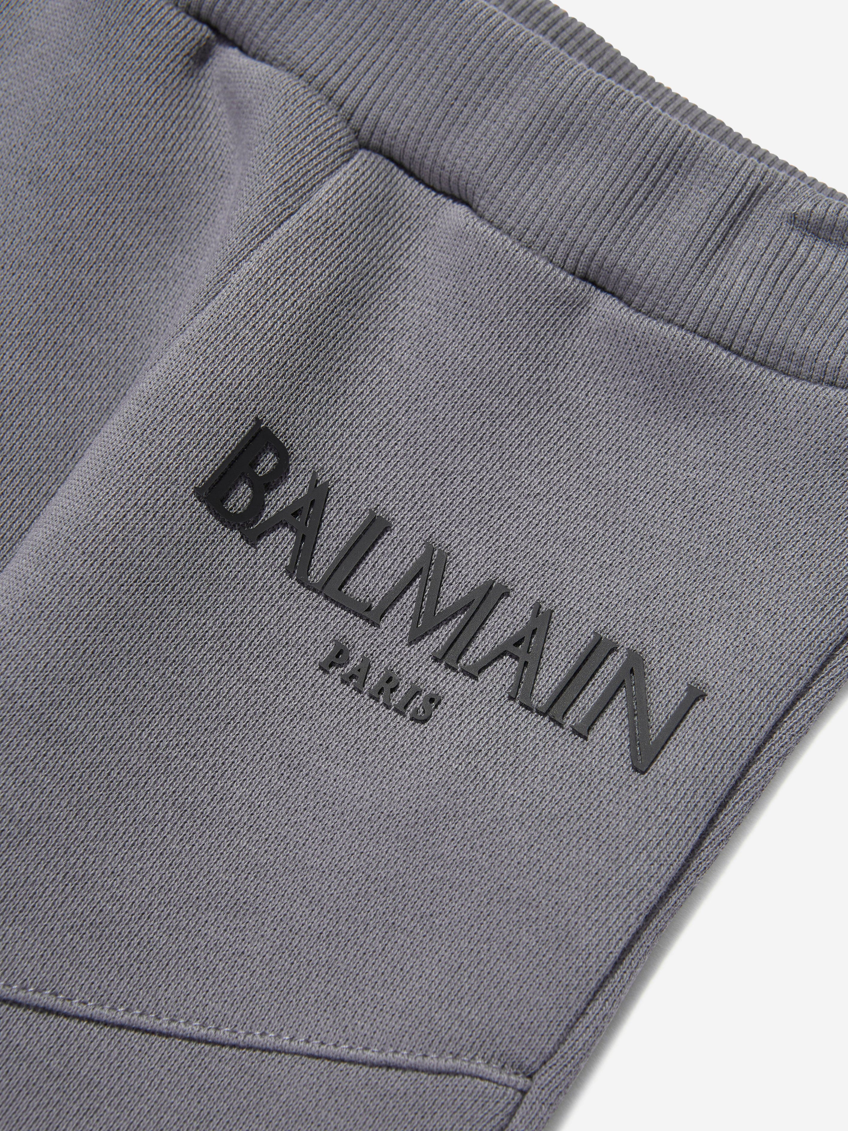 Balmain Baby Boys Logo Joggers in Grey