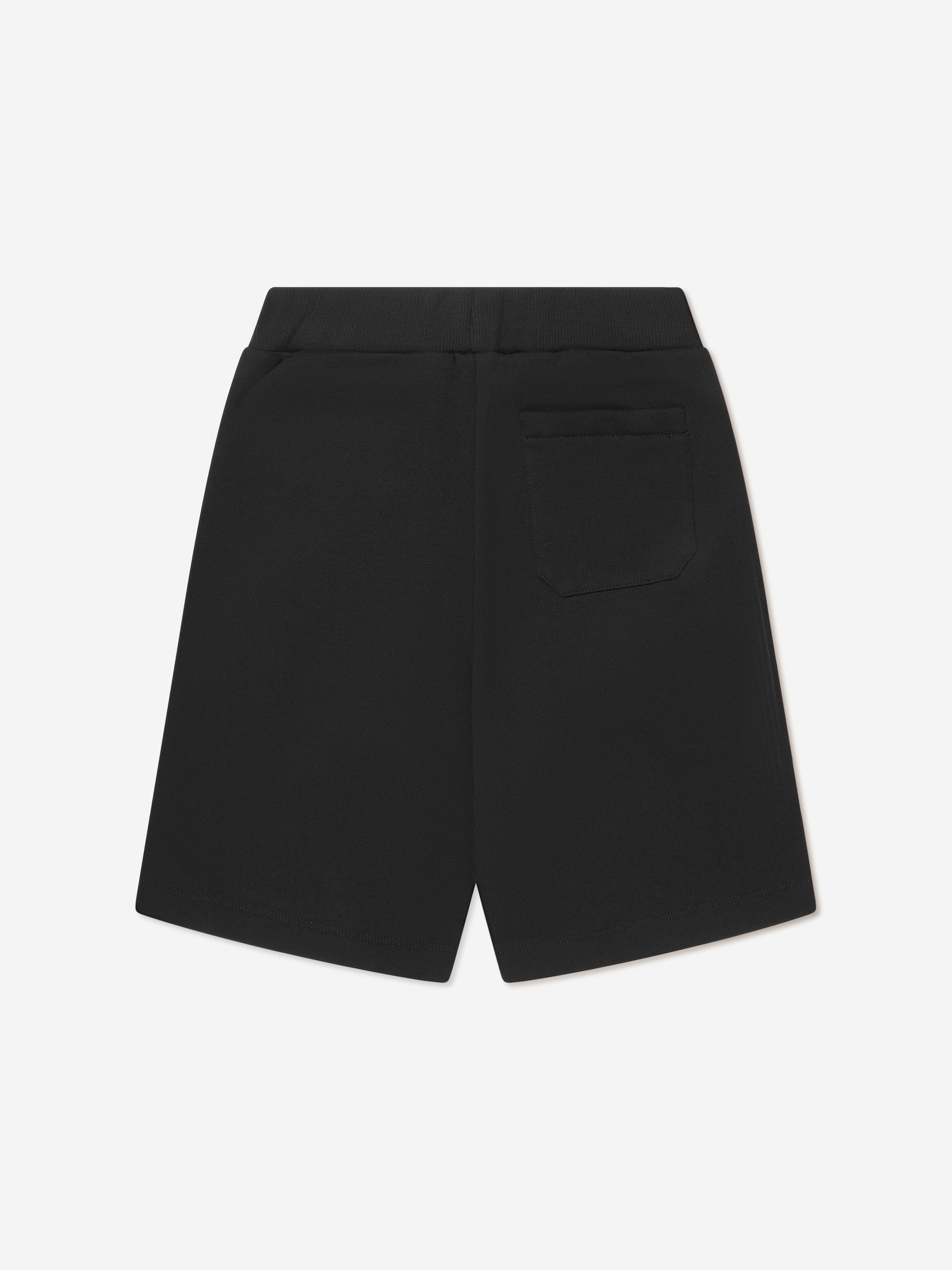 Balmain Boys Logo Print Shorts in Black