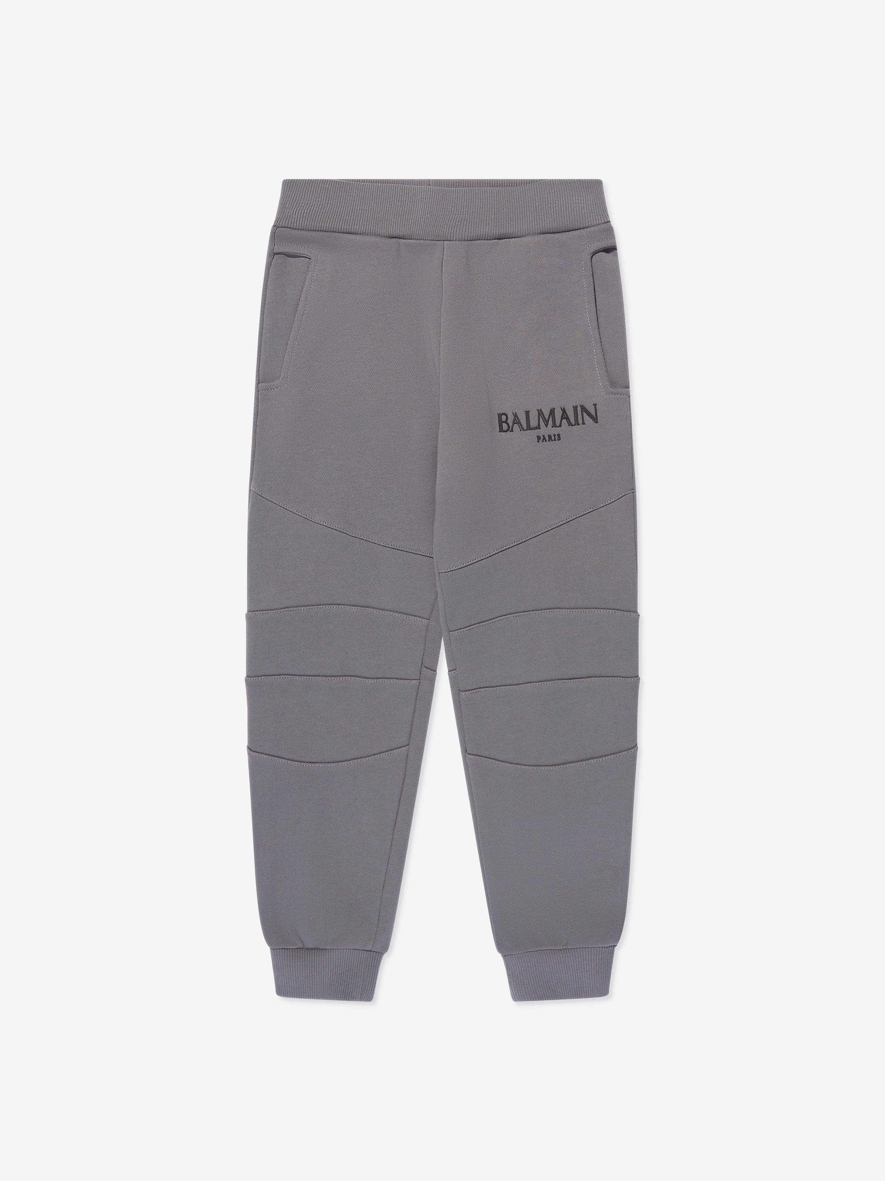 Balmain Boys Logo Joggers in Grey