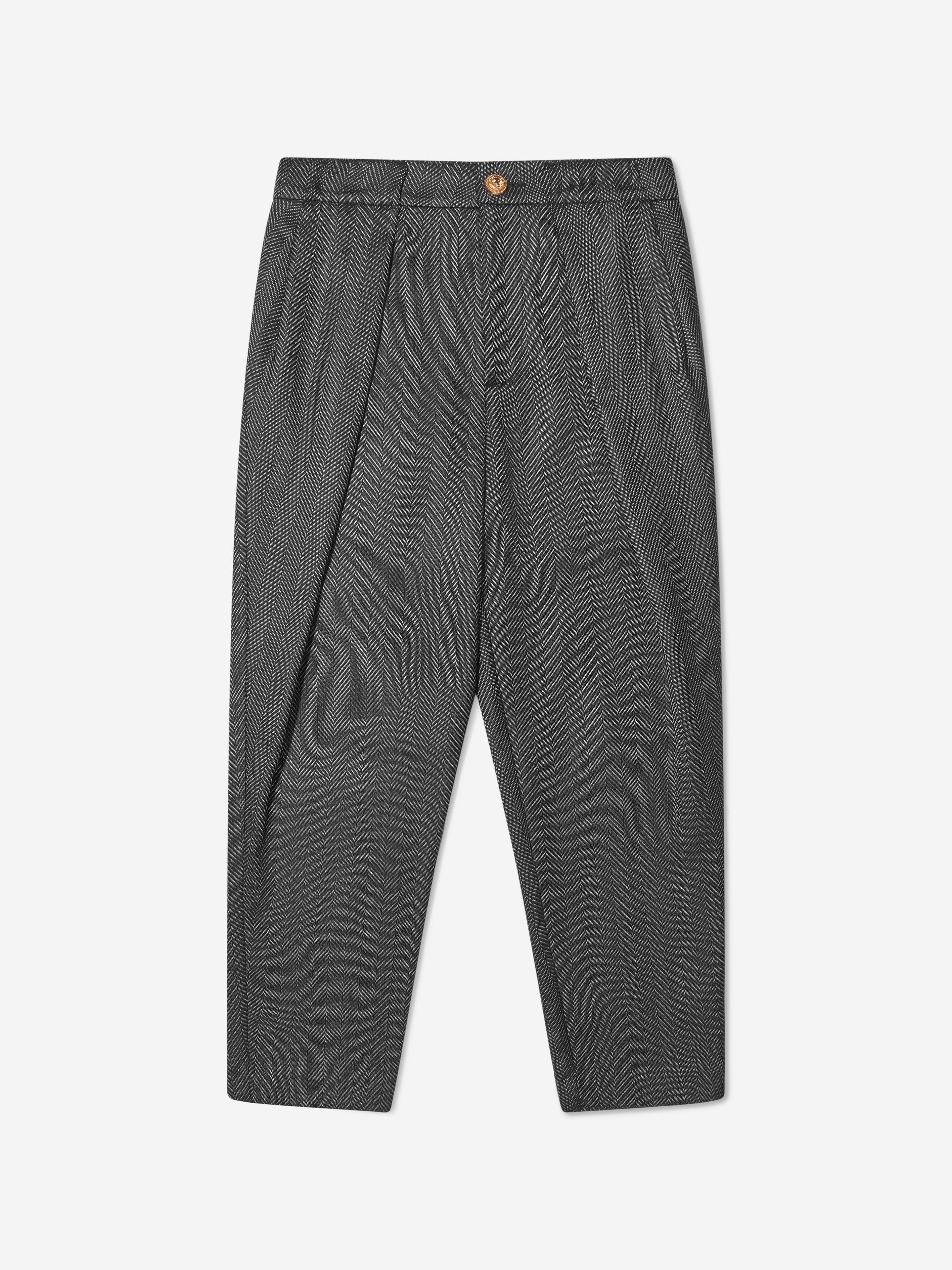 Balmain Boys Suit Trousers in Black