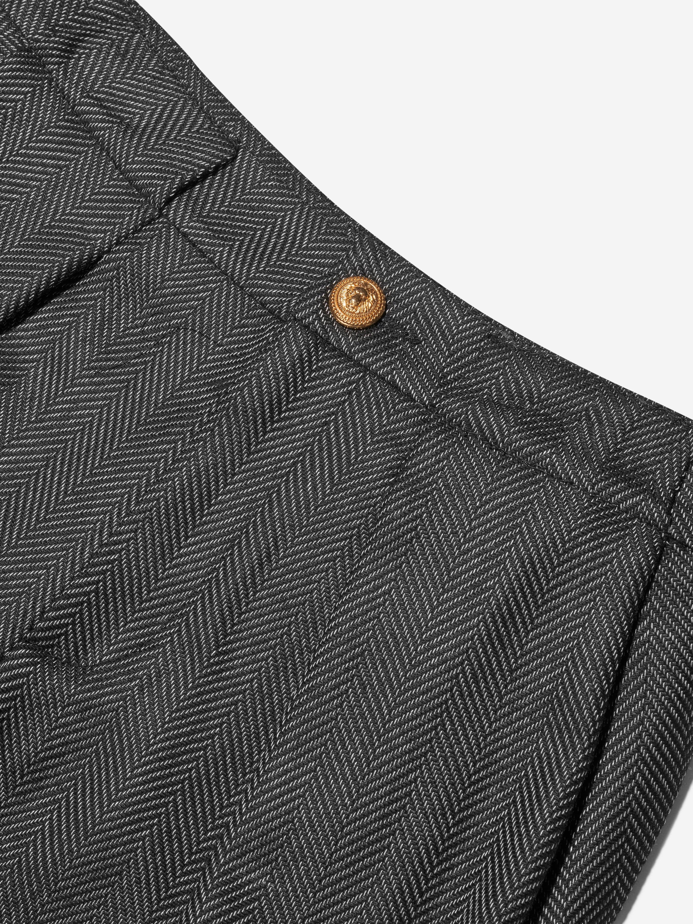 Balmain Boys Suit Trousers in Black