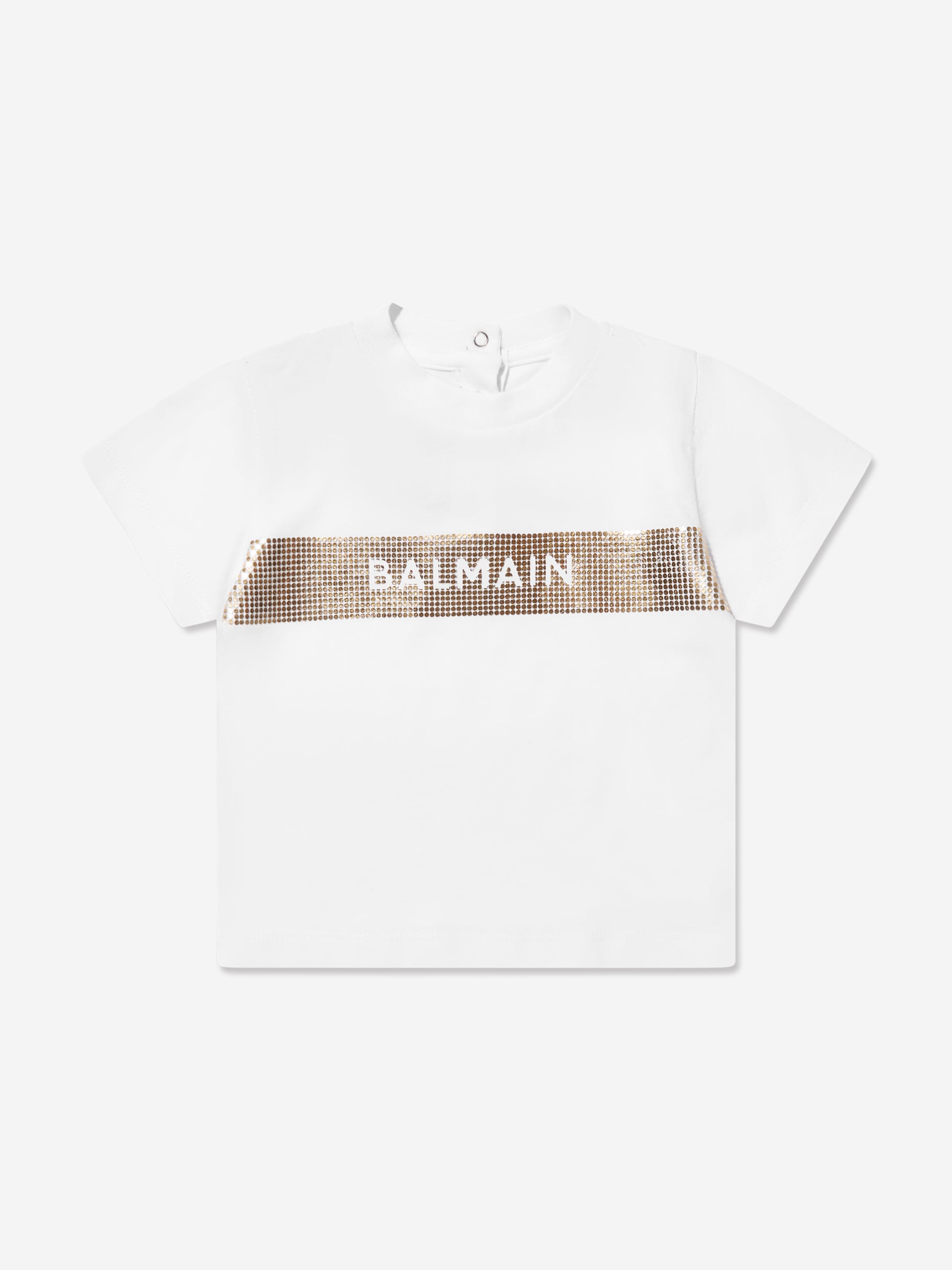 Balmain Baby Boys Logo T-Shirt in White