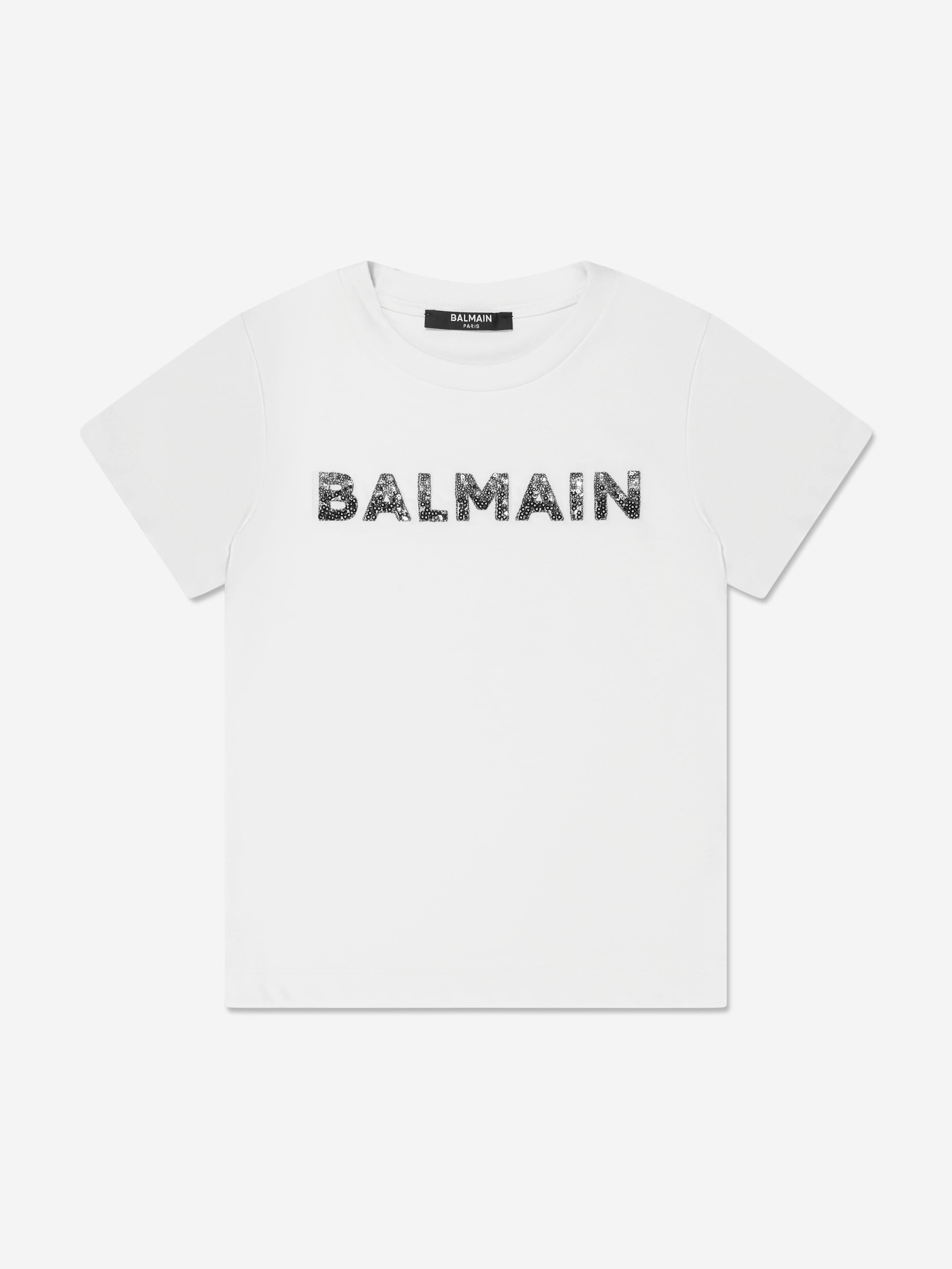 Balmain Girls Logo T-Shirt in White