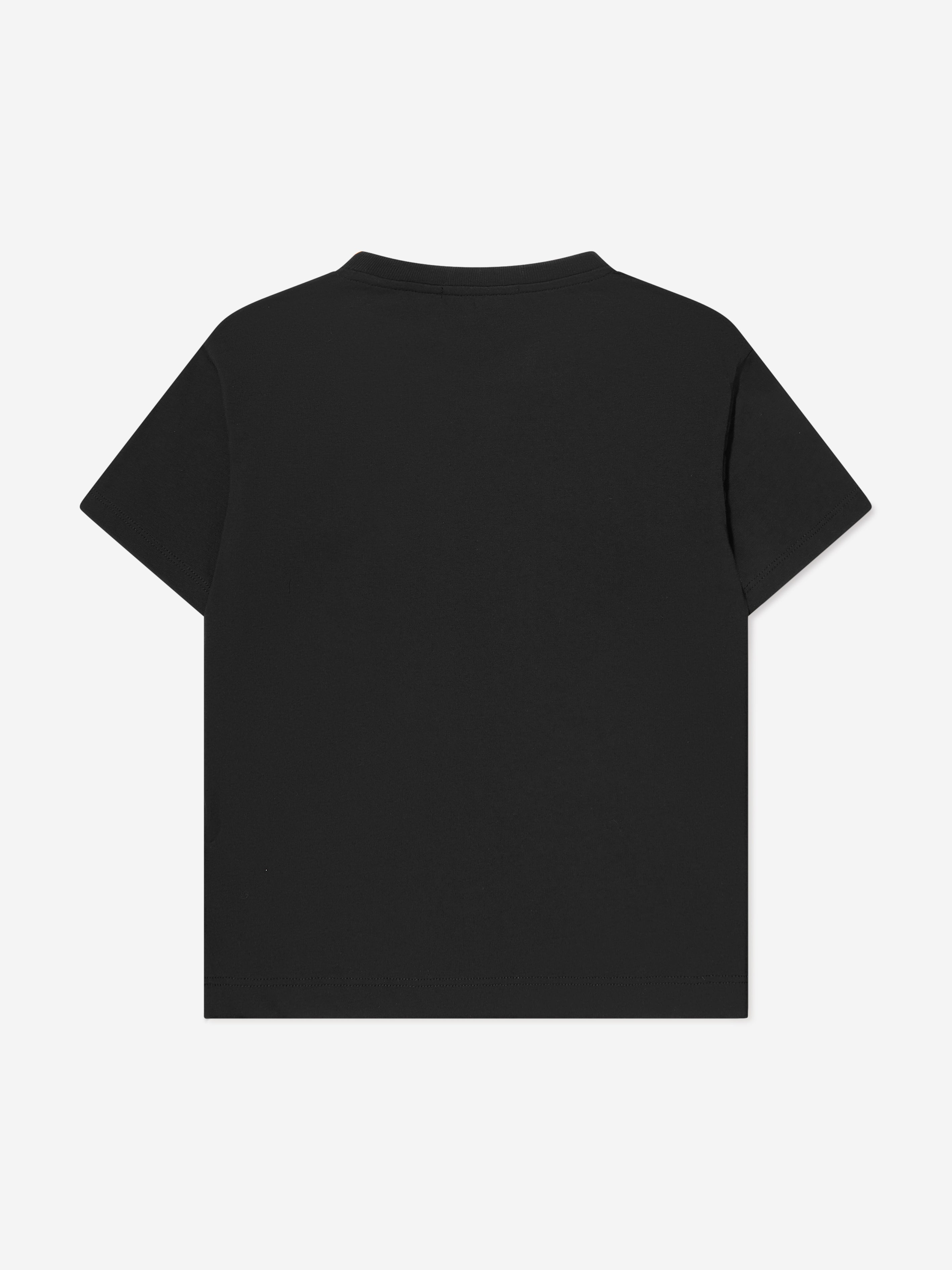 Balmain Boys Graphic Print T-Shirt in Black