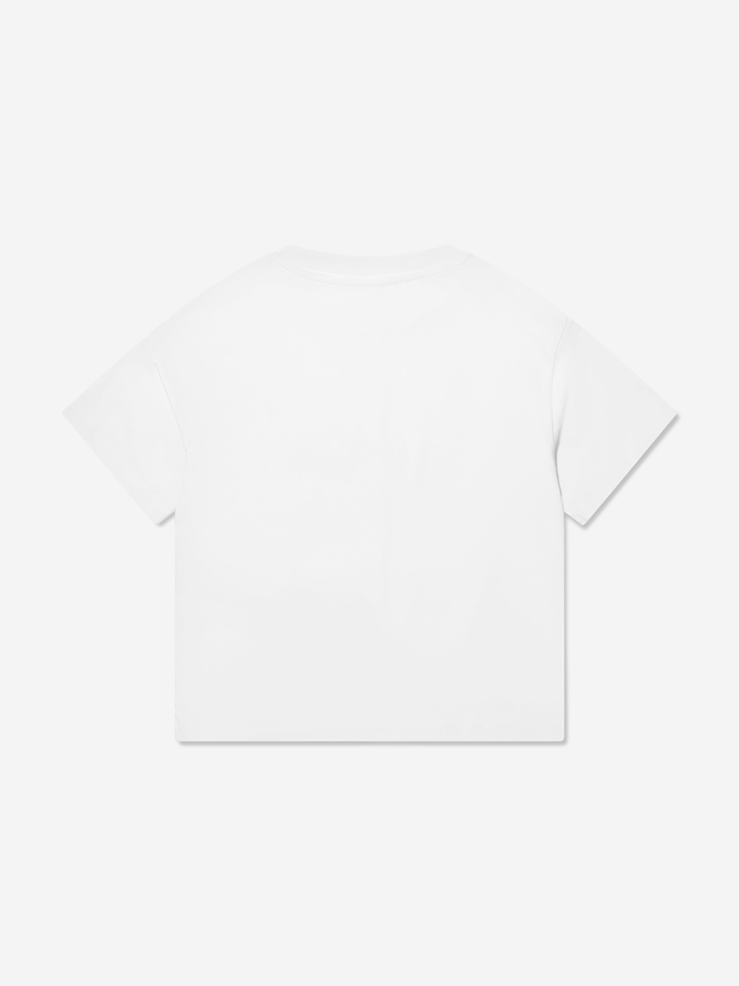 Balmain Boys Logo Print T-Shirt in White