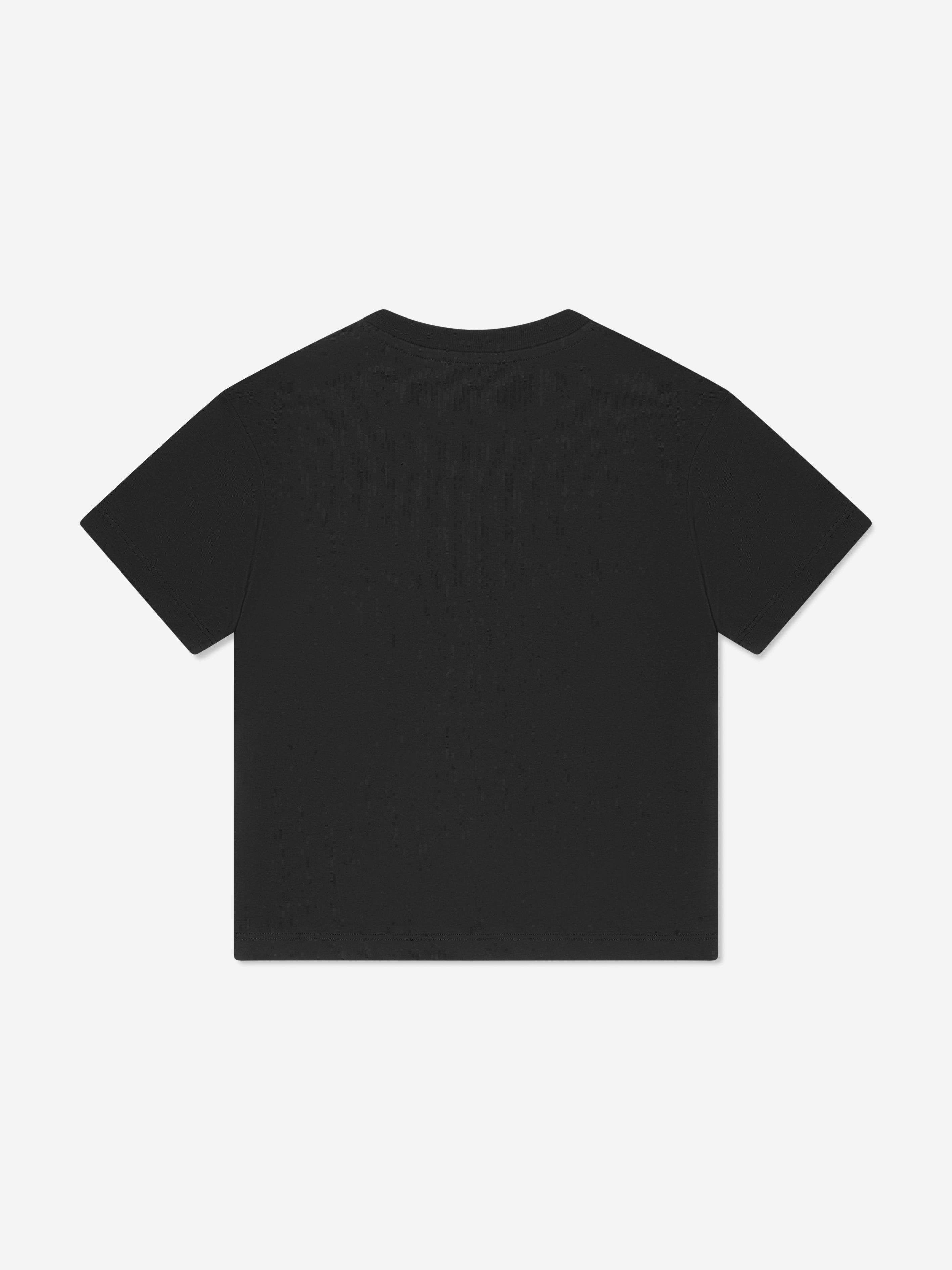 Balmain Boys Logo Print T-Shirt in Black