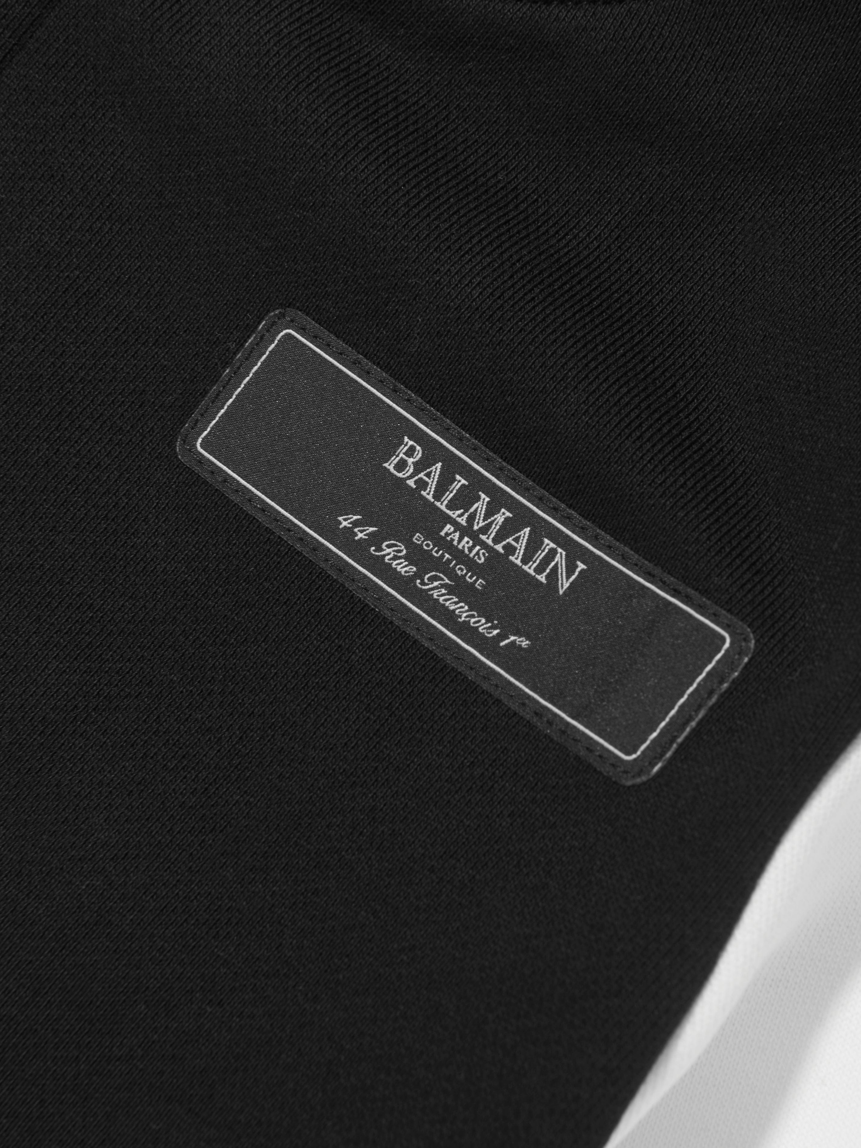 Balmain Boys Fleece Varsity Jacket in Black