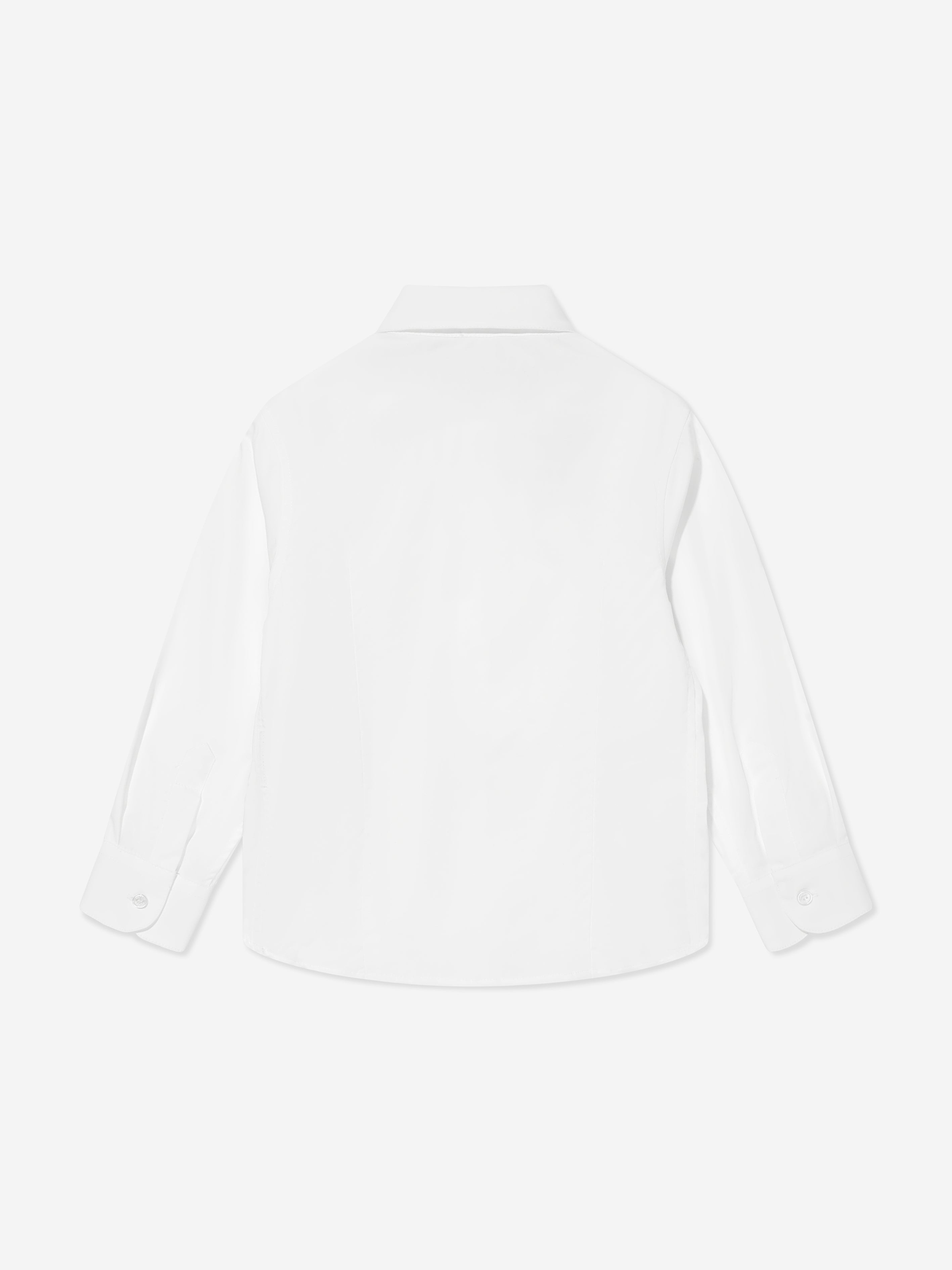 Balmain Boys Logo Collar Shirt in White