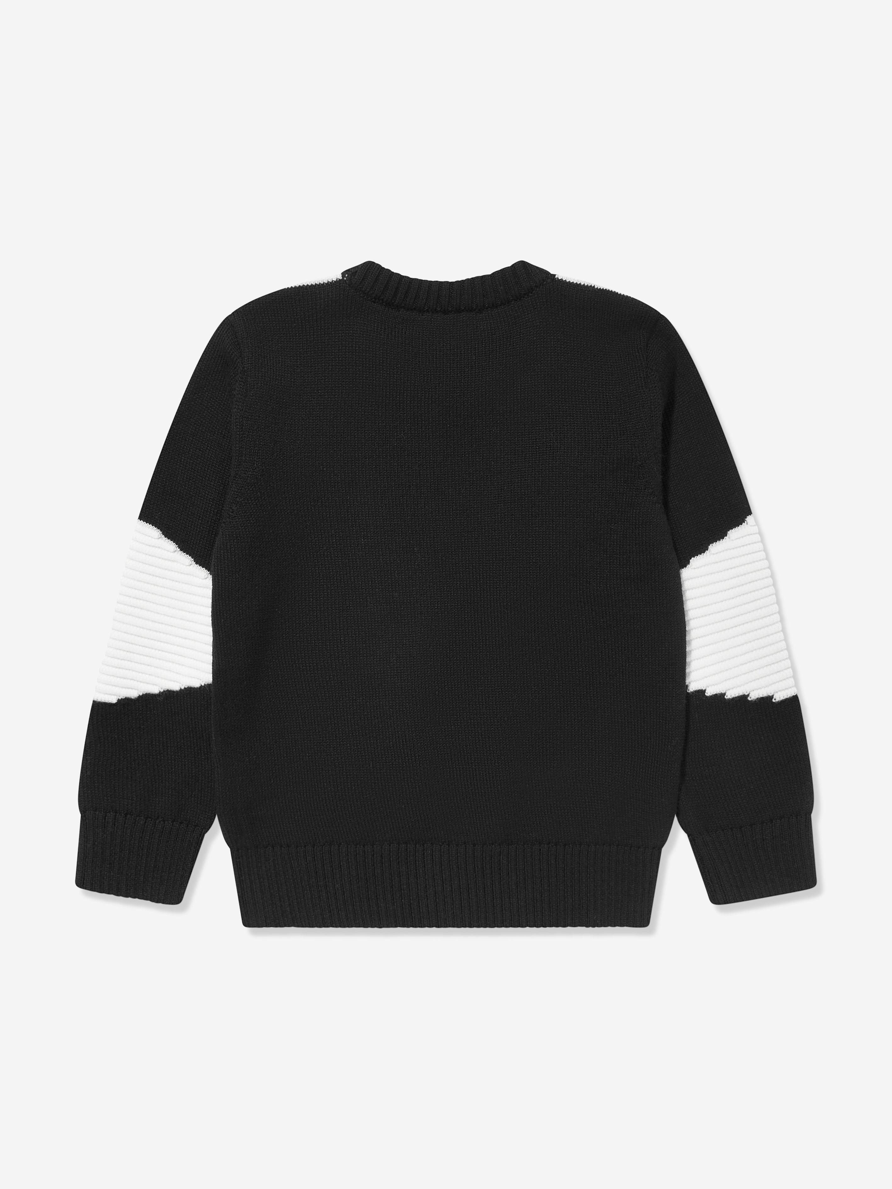 Boys Paris Logo Jumper in Black