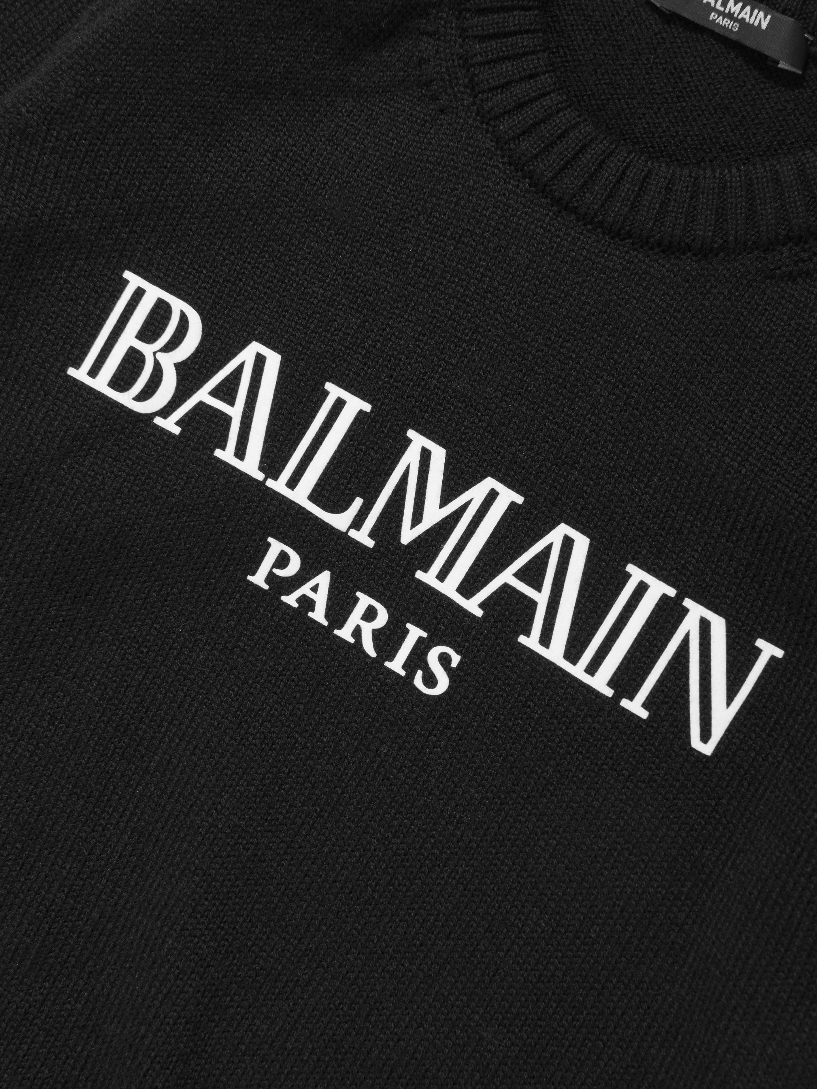 Boys Paris Logo Jumper in Black