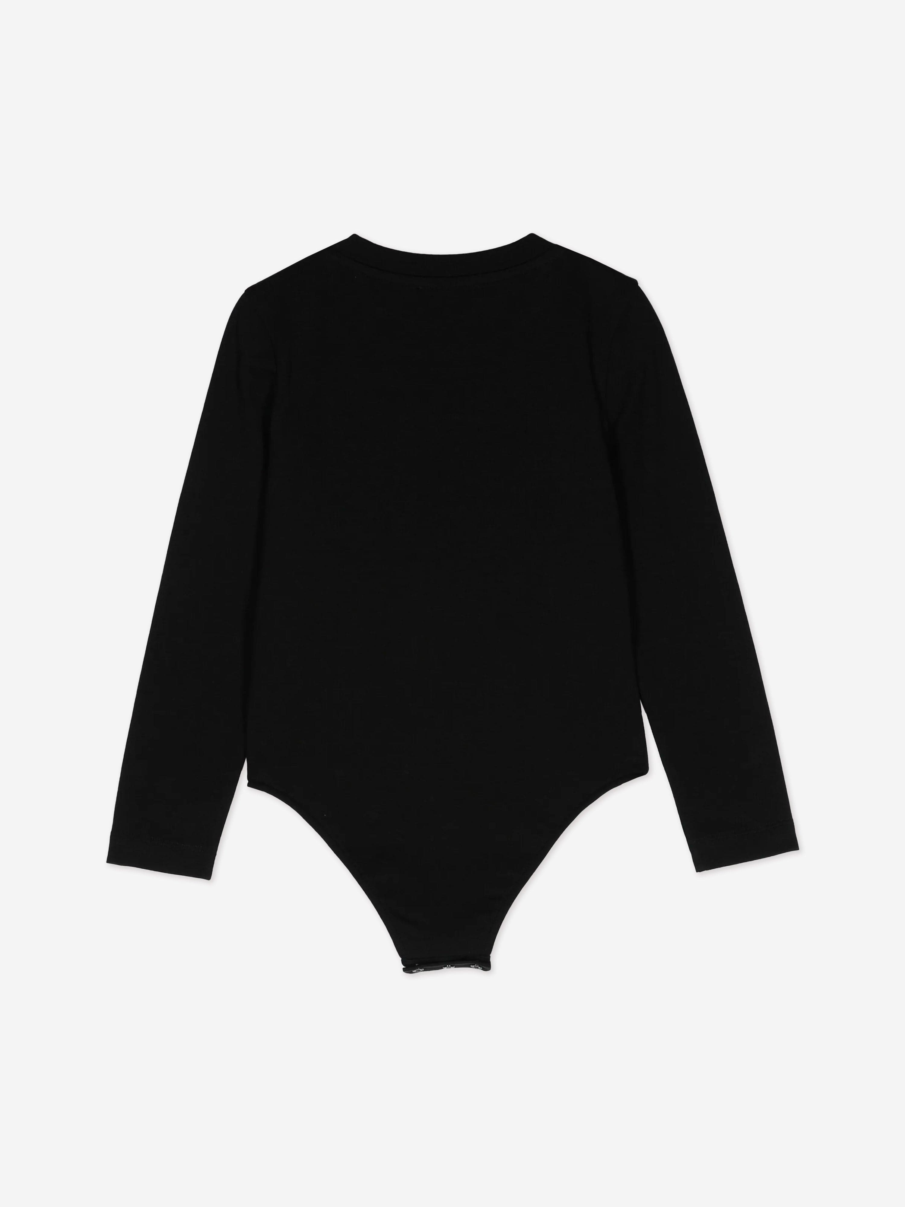 Balmain Girls Logo Bodysuit in Black