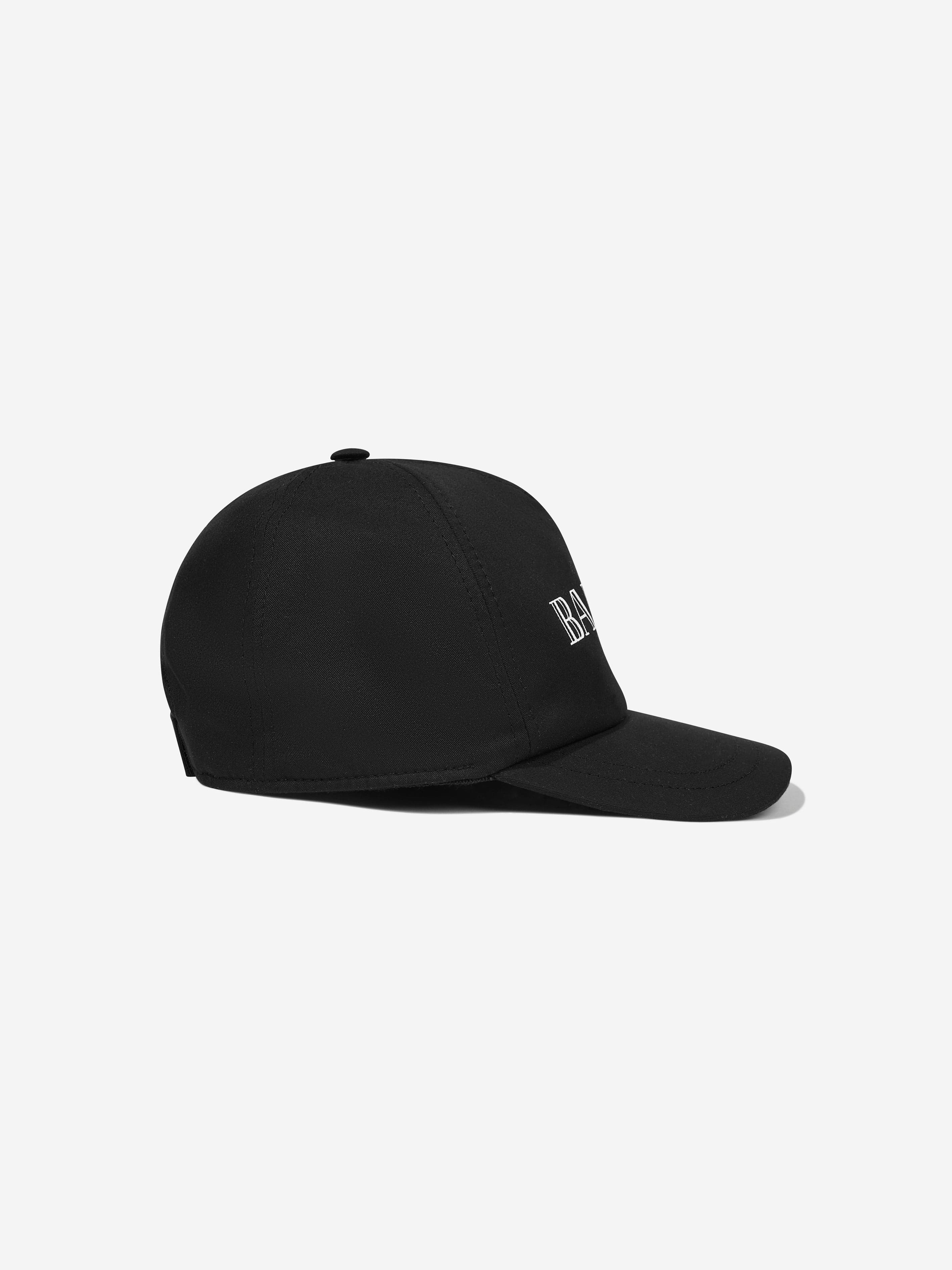 Balmain Kids Paris Logo Cap in Black