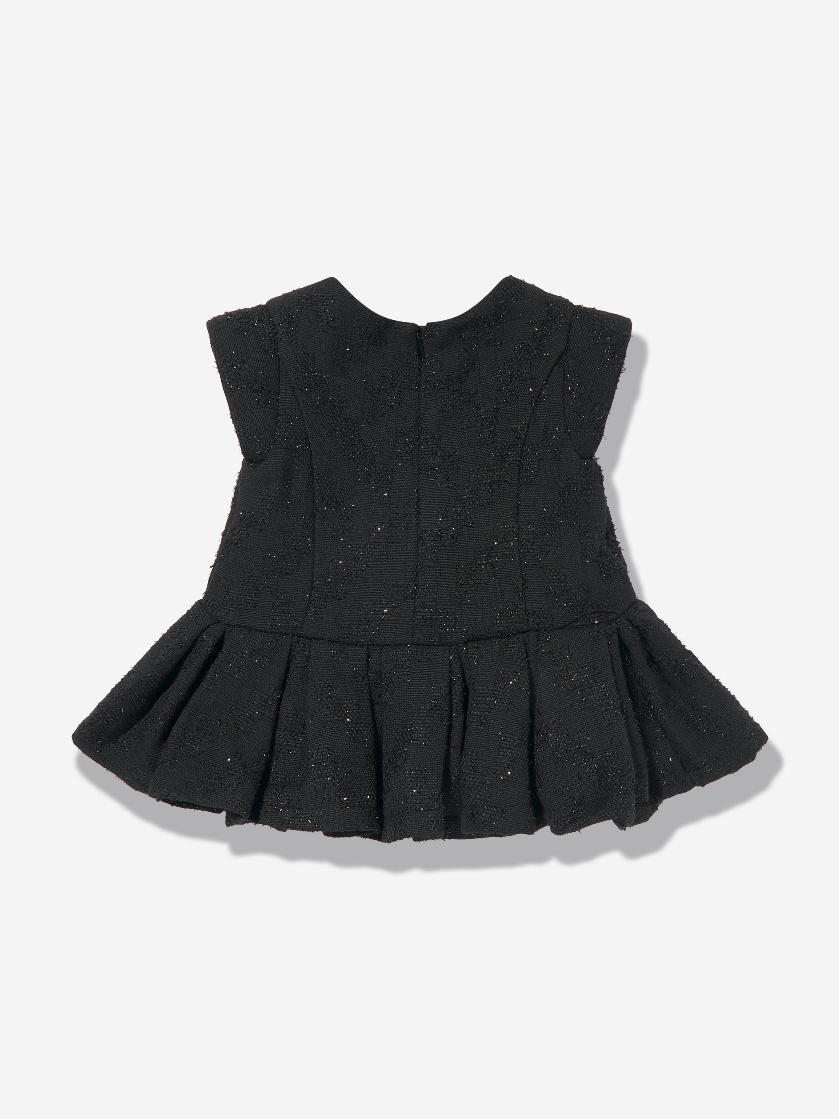 Balmain Baby Girls Dress With Knickers in Black