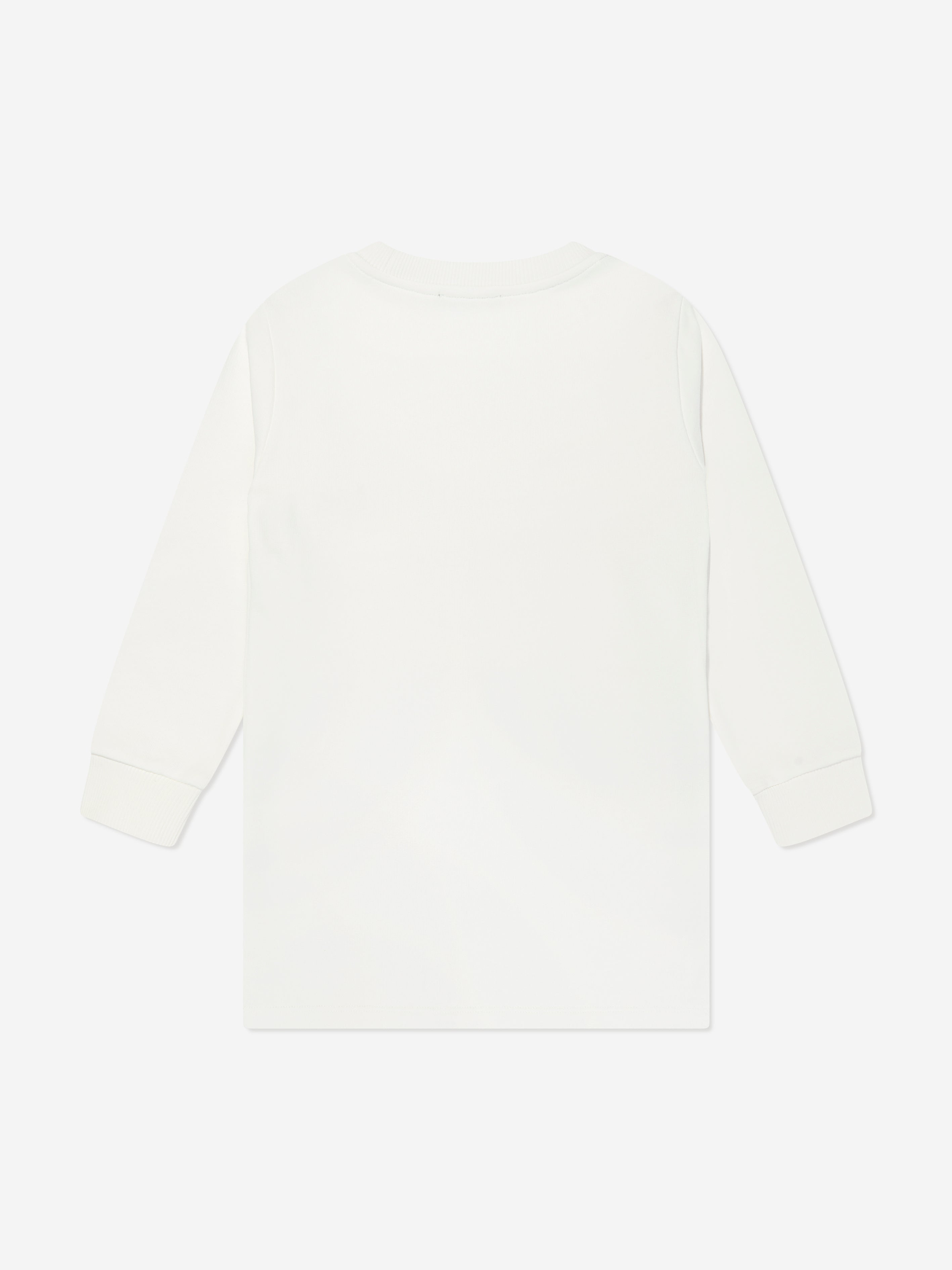 Balmain Girls Logo Sweater Dress in Ivory