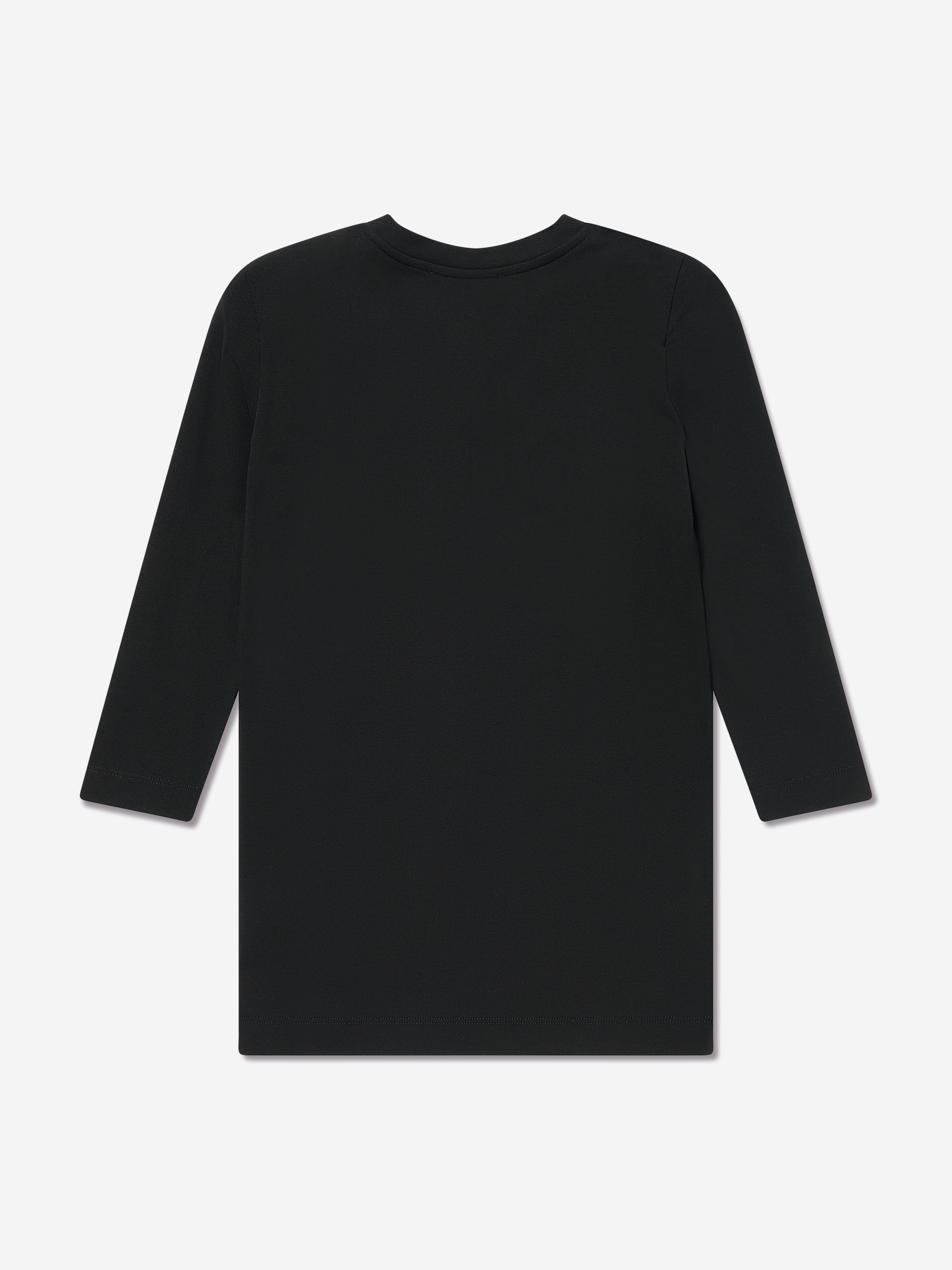 Balmain Girls Logo Dress in Black