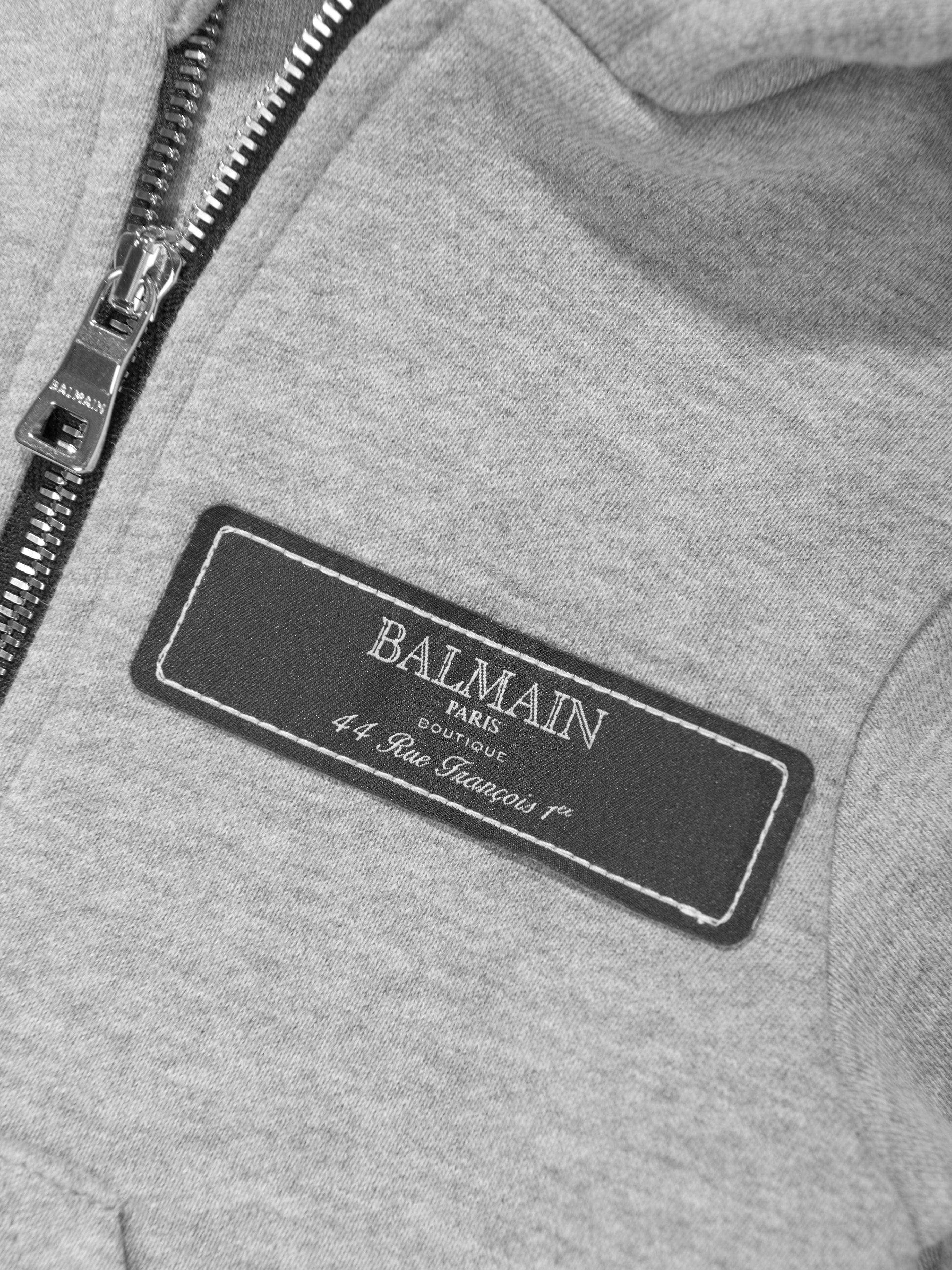 Balmain Baby Zip Up Top in Grey