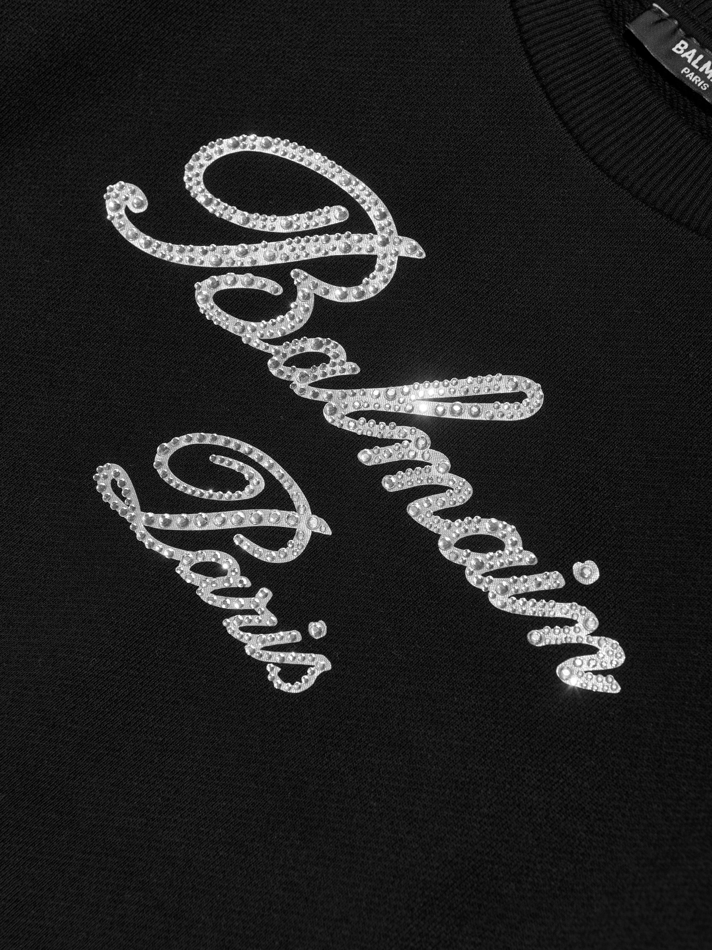 Balmain Girls Paris Logo Sweatshirt in Black