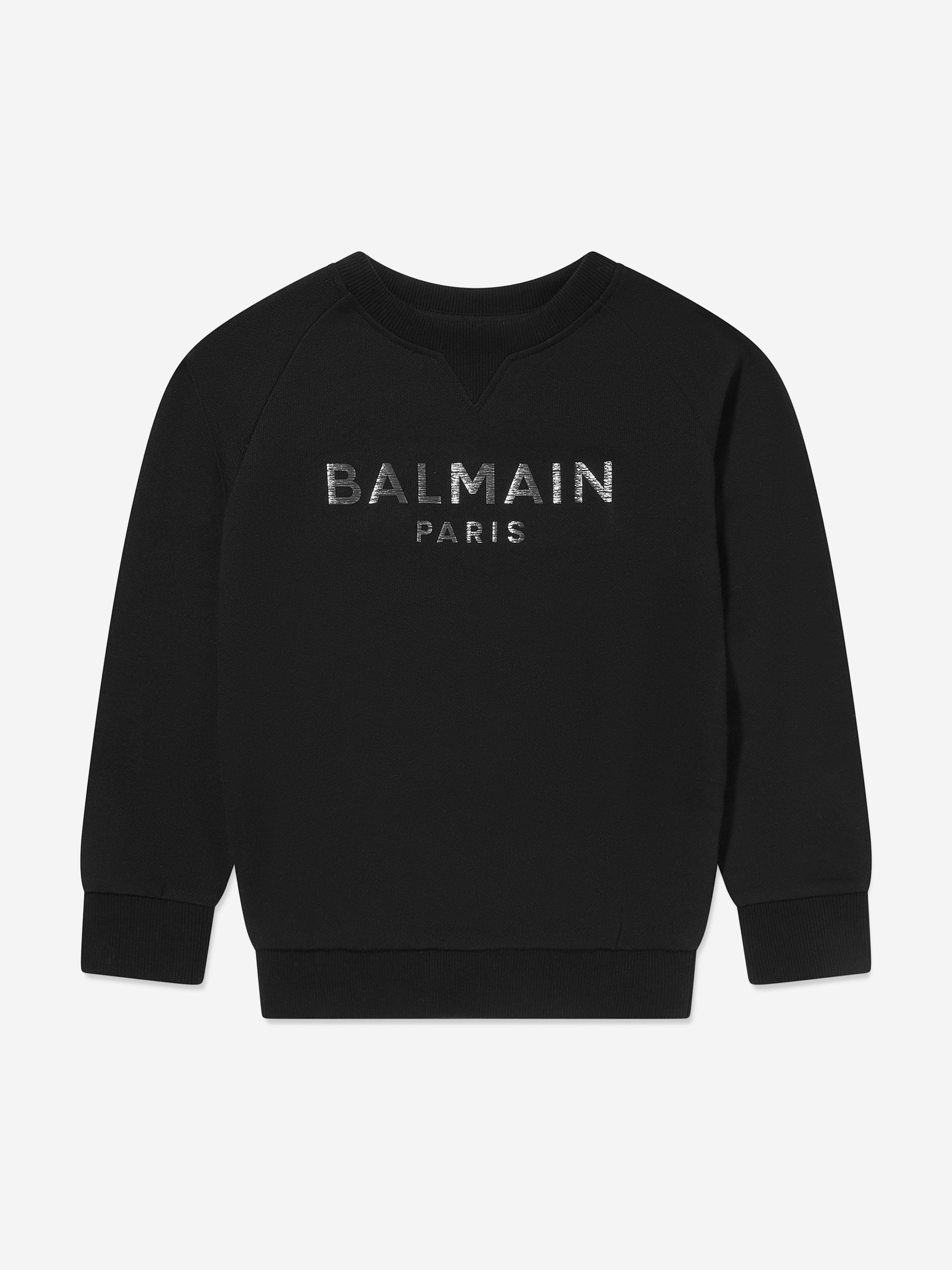 Balmain Kids Paris Logo Sweatshirt in Black