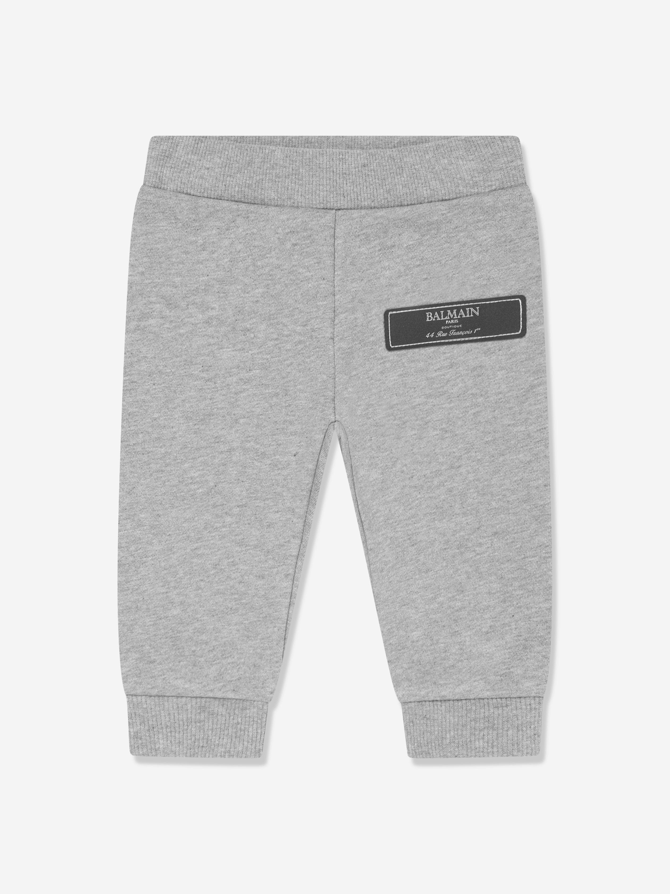 Balmain Baby Logo Joggers in Grey