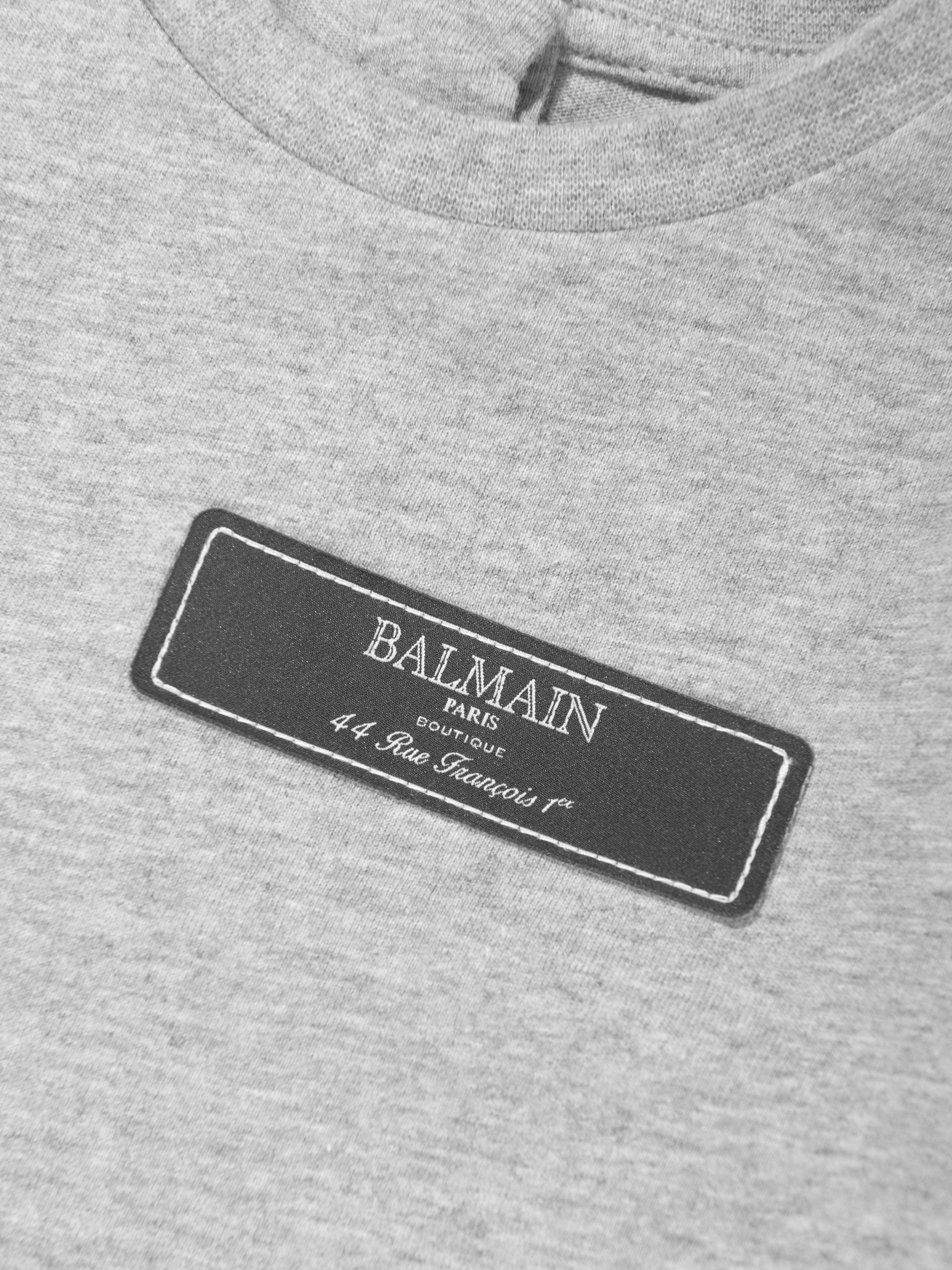 Balmain Baby Long Sleeve T-Shirt in Grey