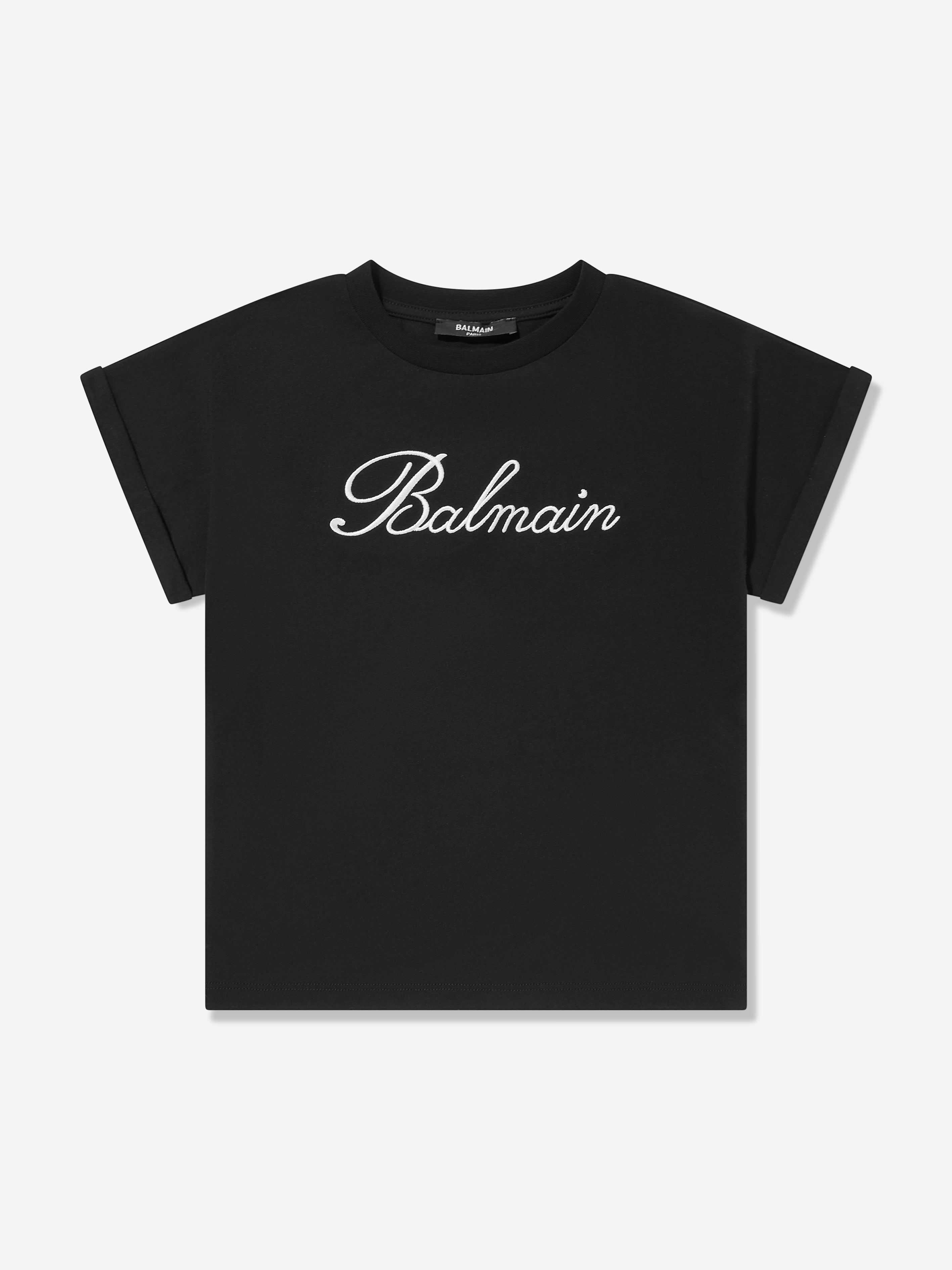 Balmain Girls Logo T-Shirt in Black