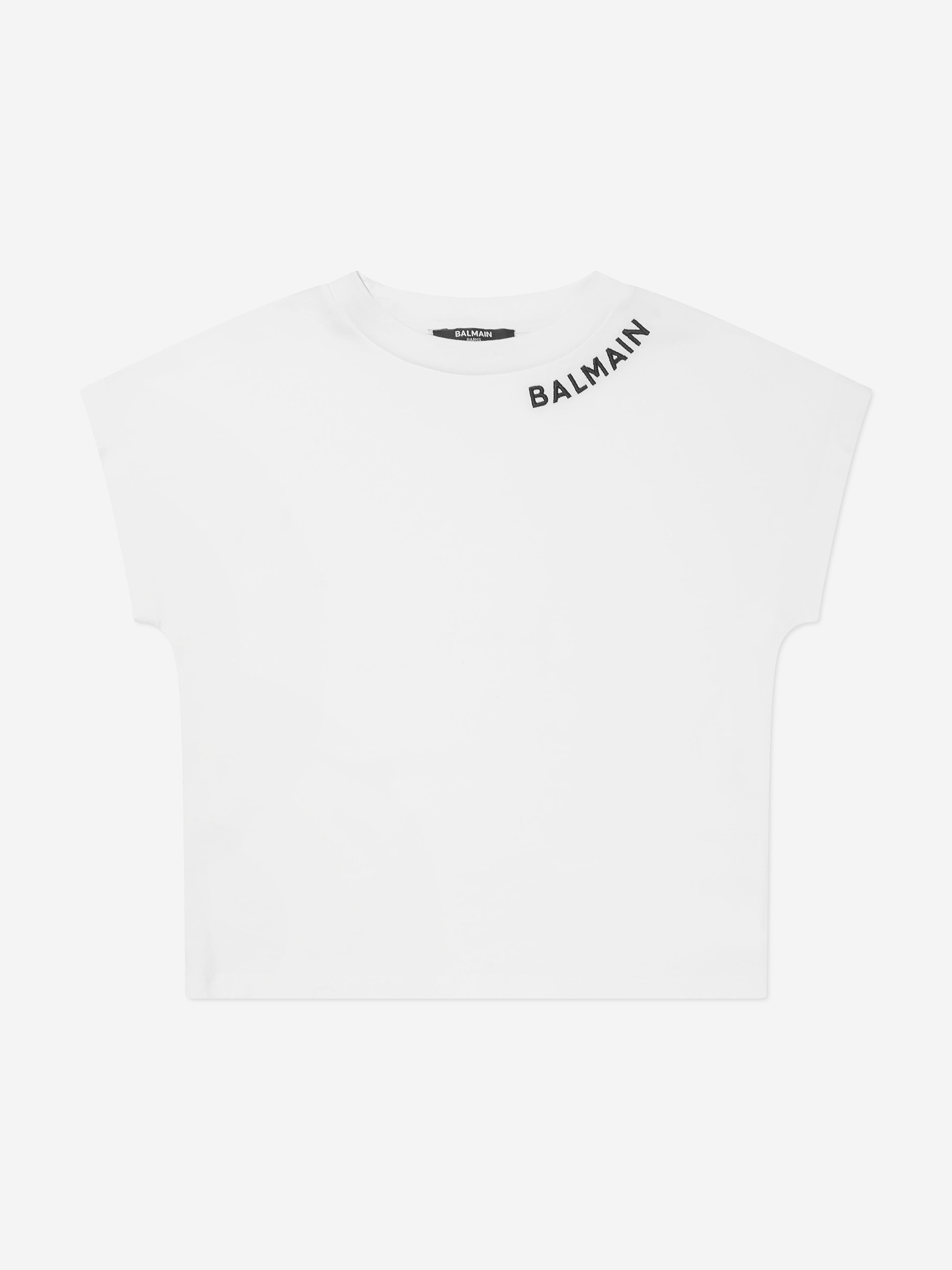 Balmain Girls Logo T-Shirt in White