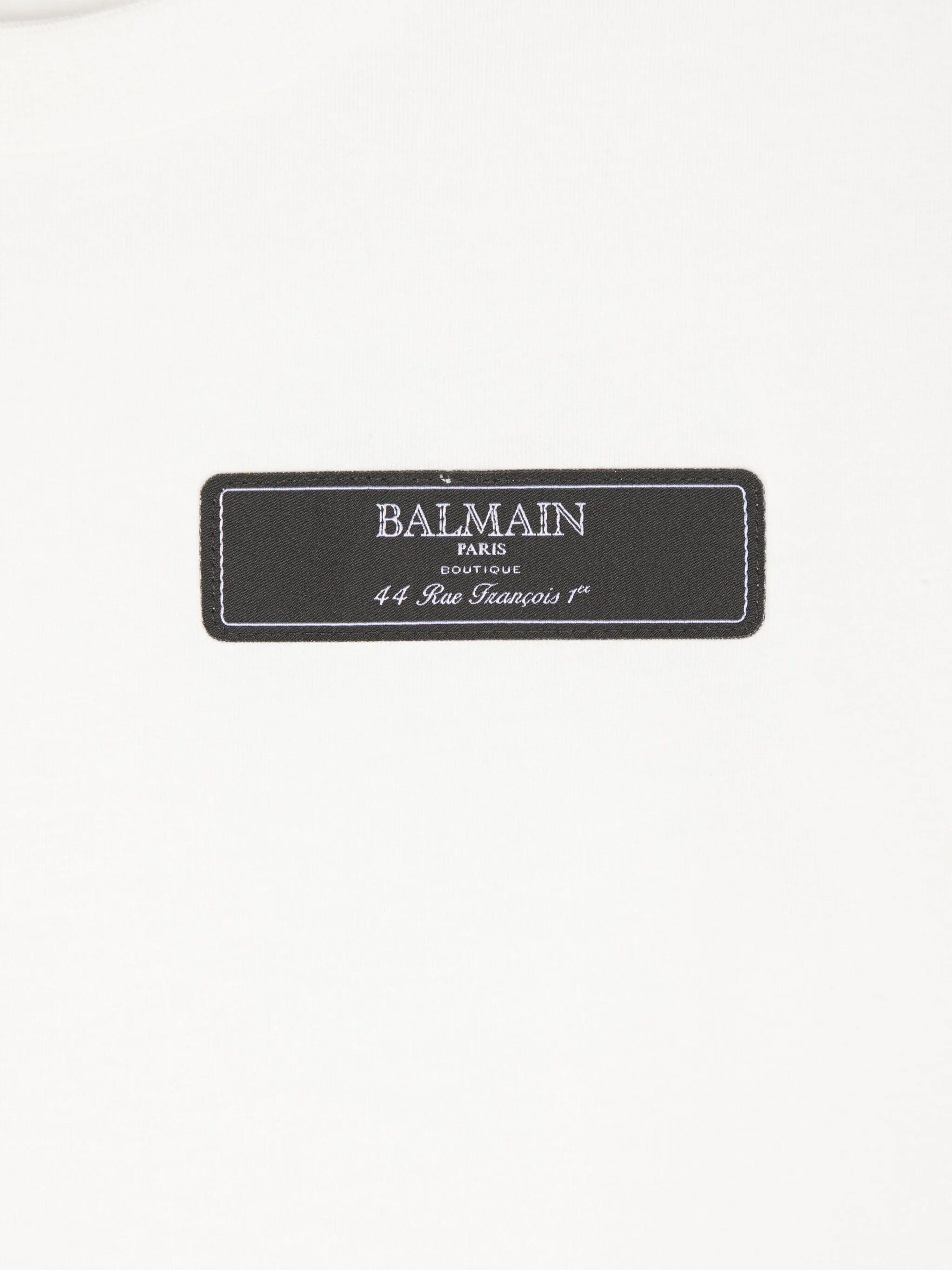 Balmain Kids Logo T-Shirt in Ivory