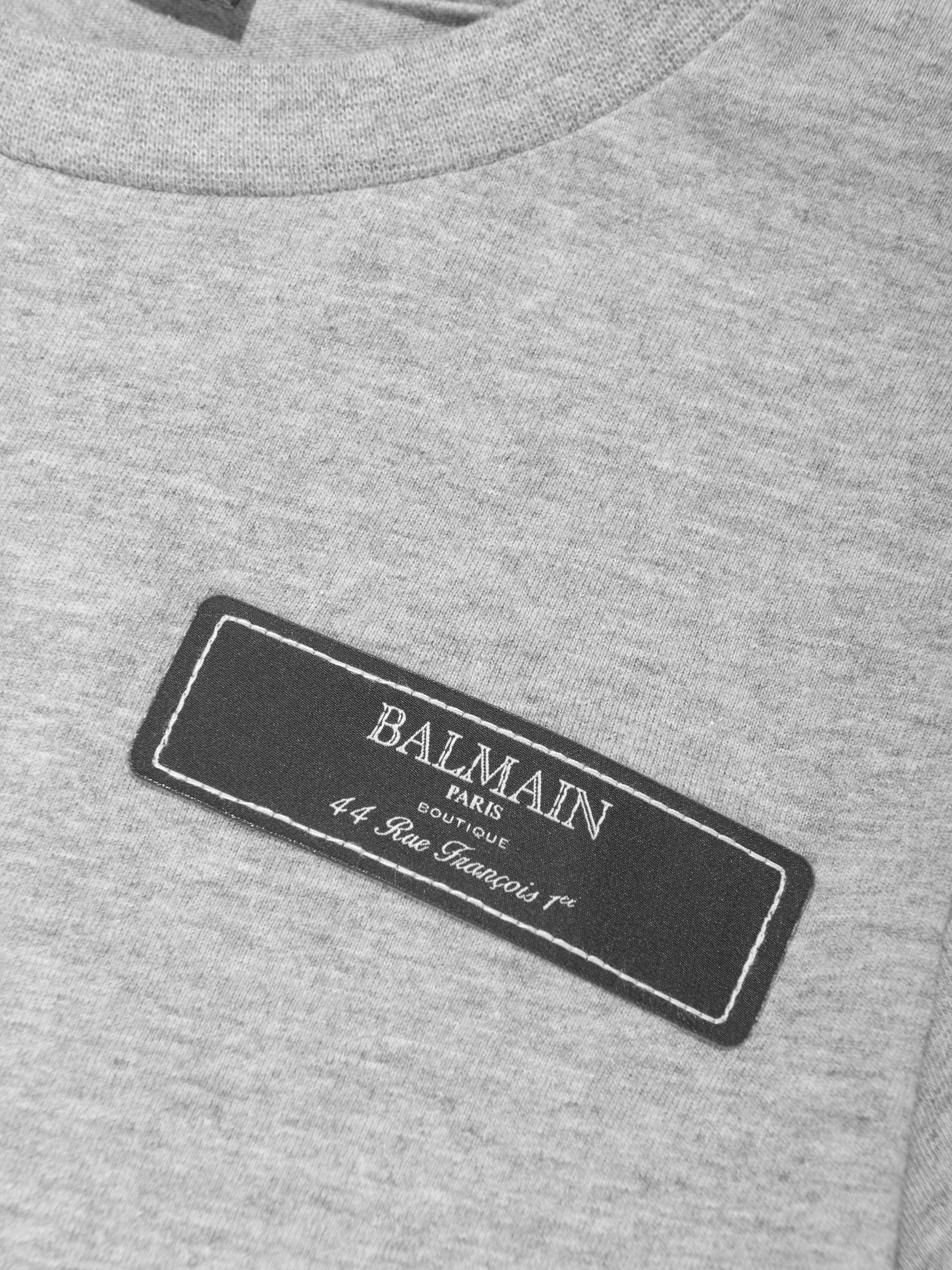 Balmain Kids Logo T-Shirt in Grey