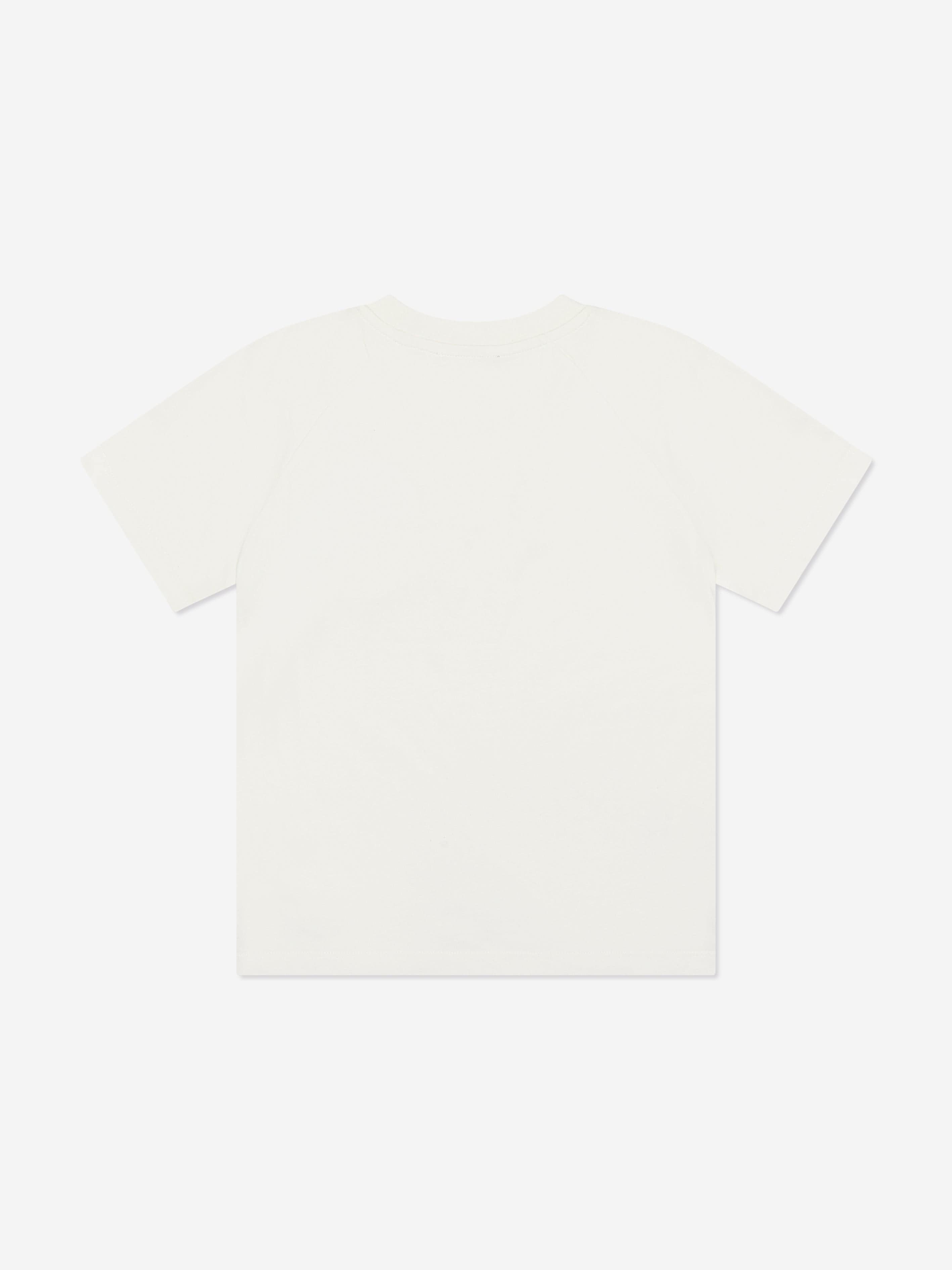 Balmain Kids Logo Print T-Shirt in Ivory