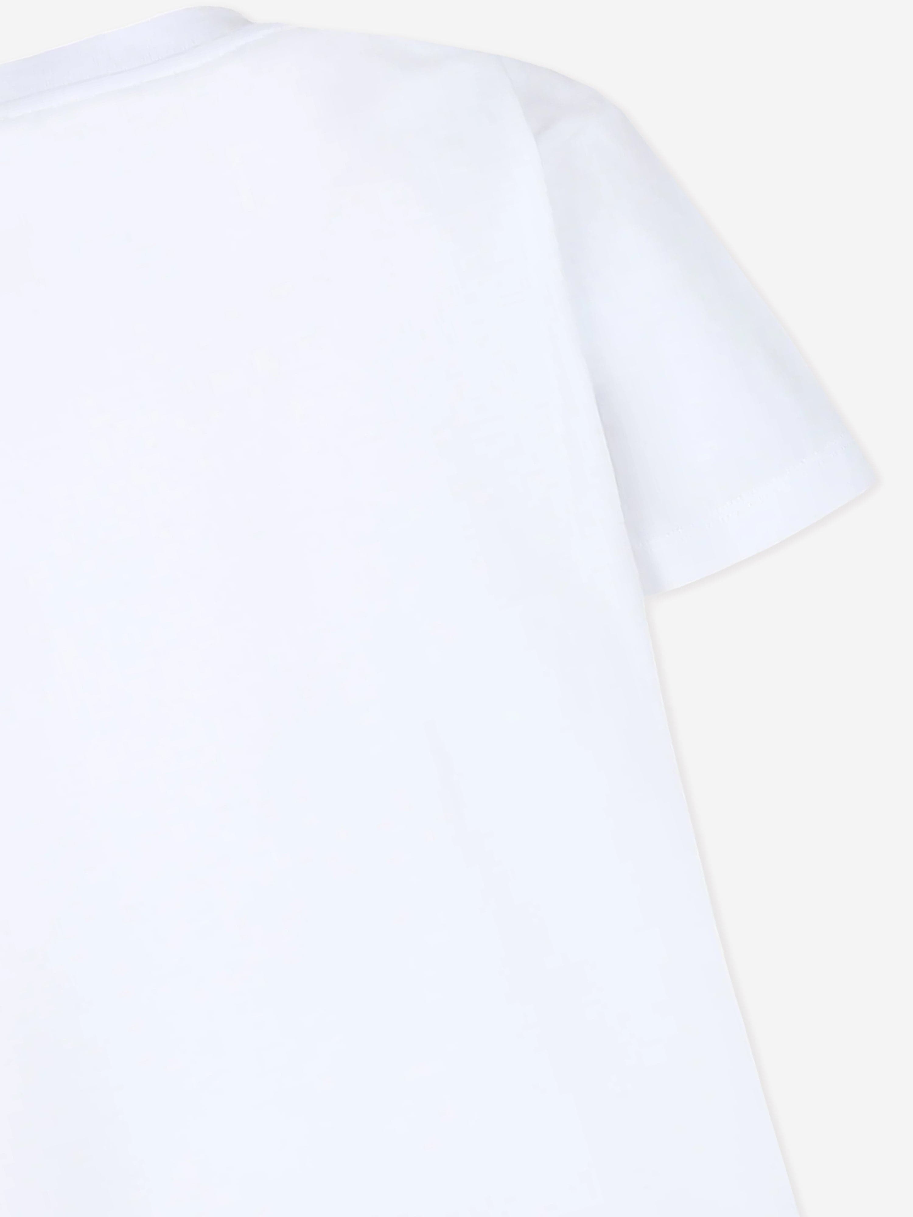 Balmain Kids Paris Logo T-Shirt in White