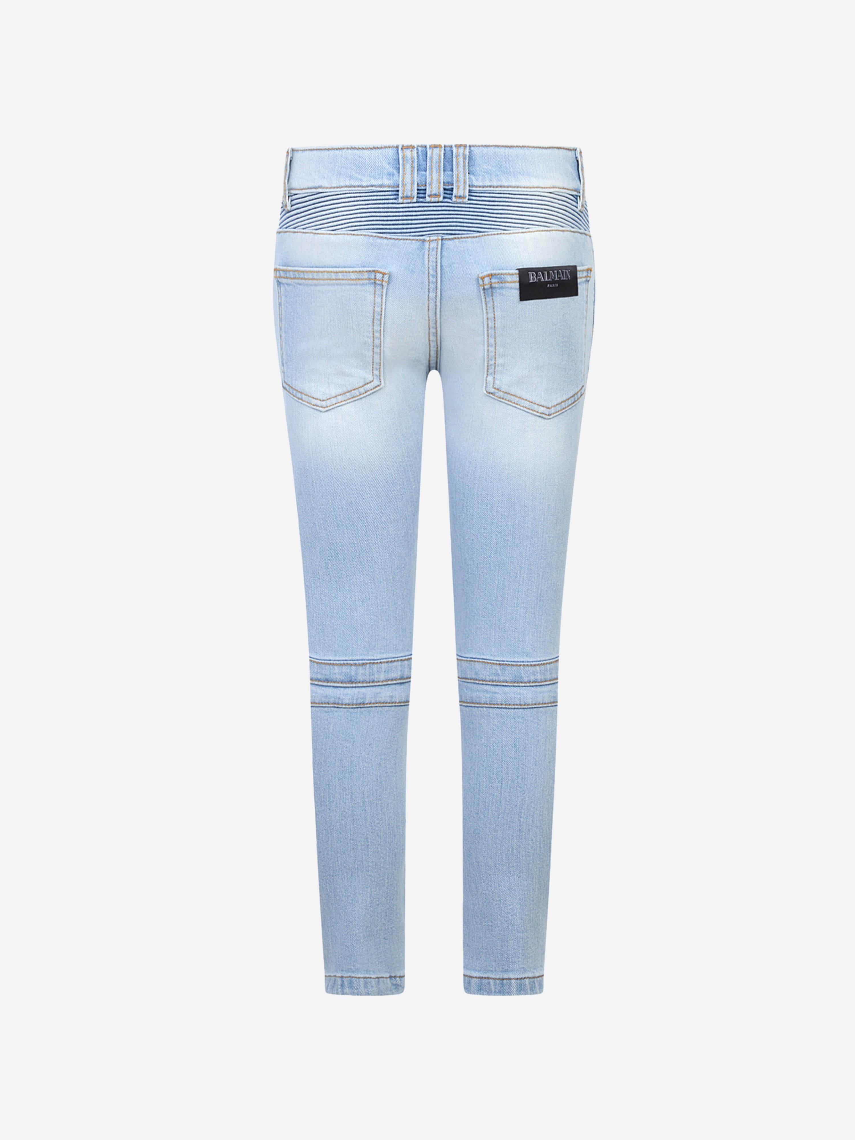 Balmain  Denim Biker Jeans