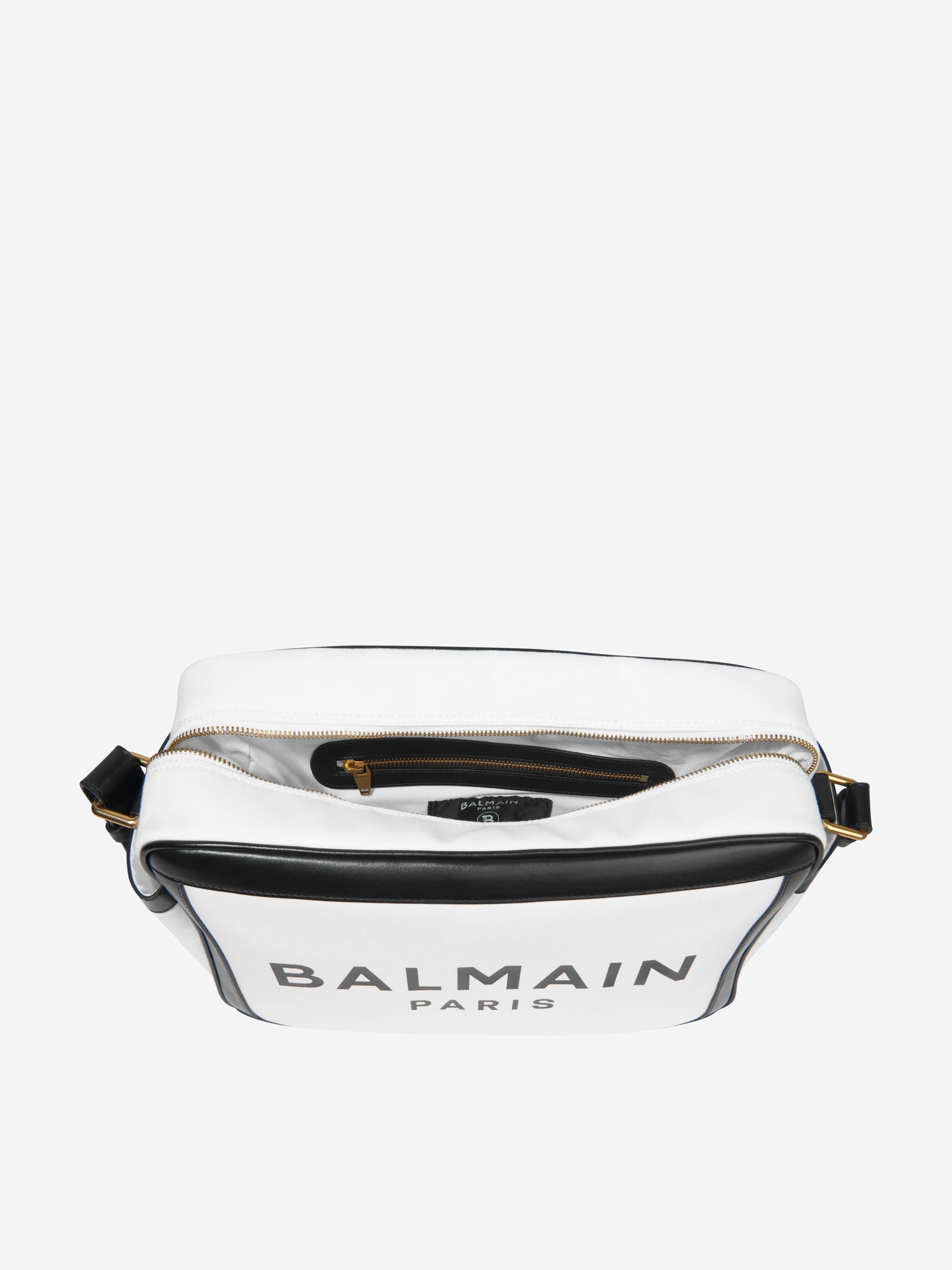 Balmain Baby Logo Changing Bag in White