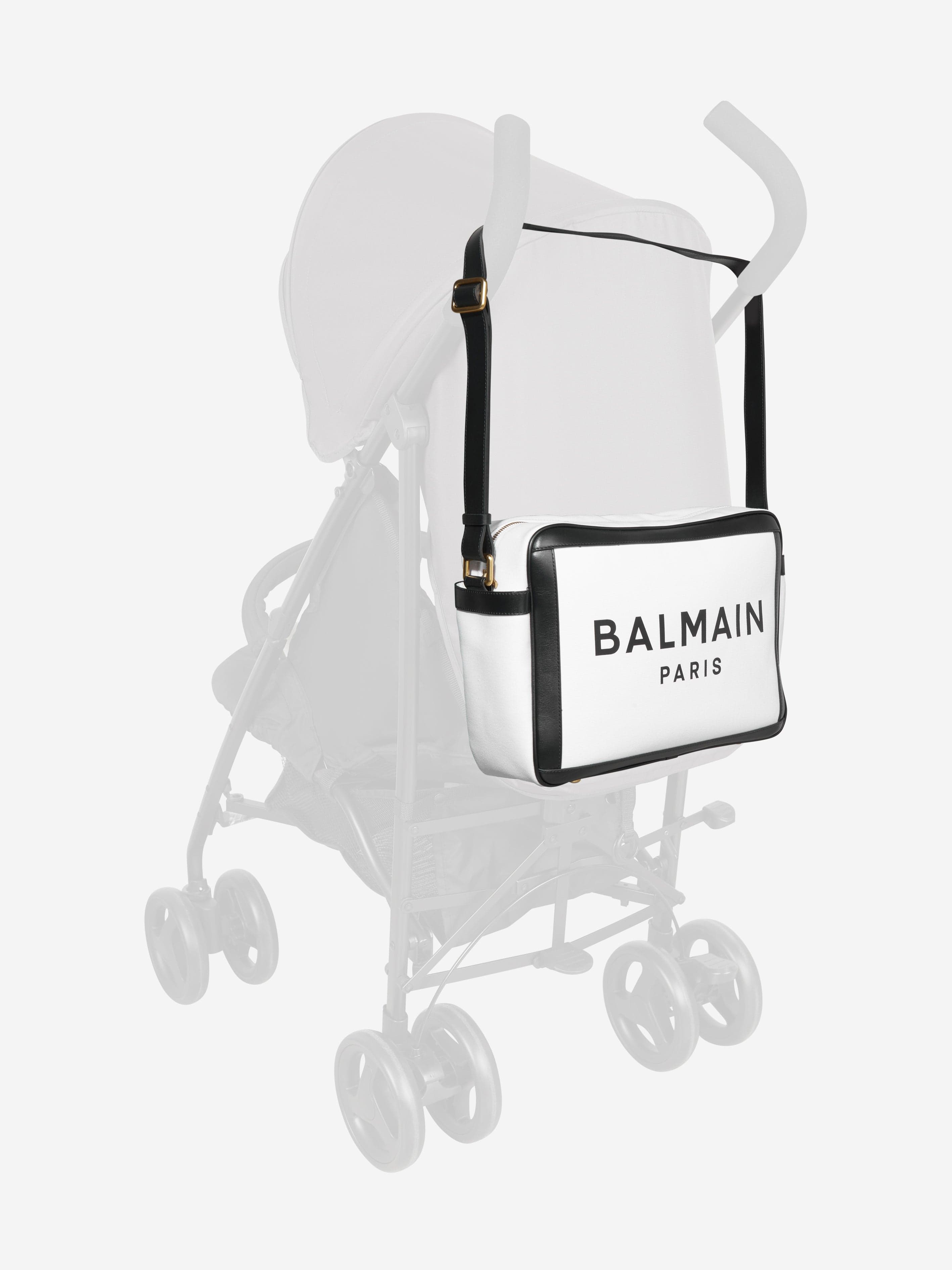 Balmain Baby Logo Changing Bag in White